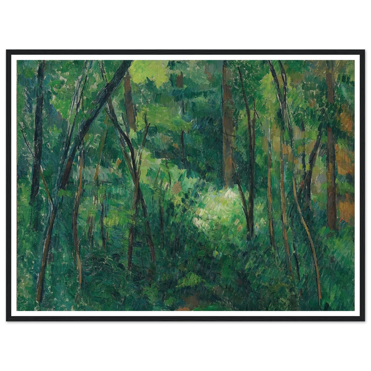Interior of a forest (1880 - 1890) Art Print | Paul Cezanne-Quipham Collections
