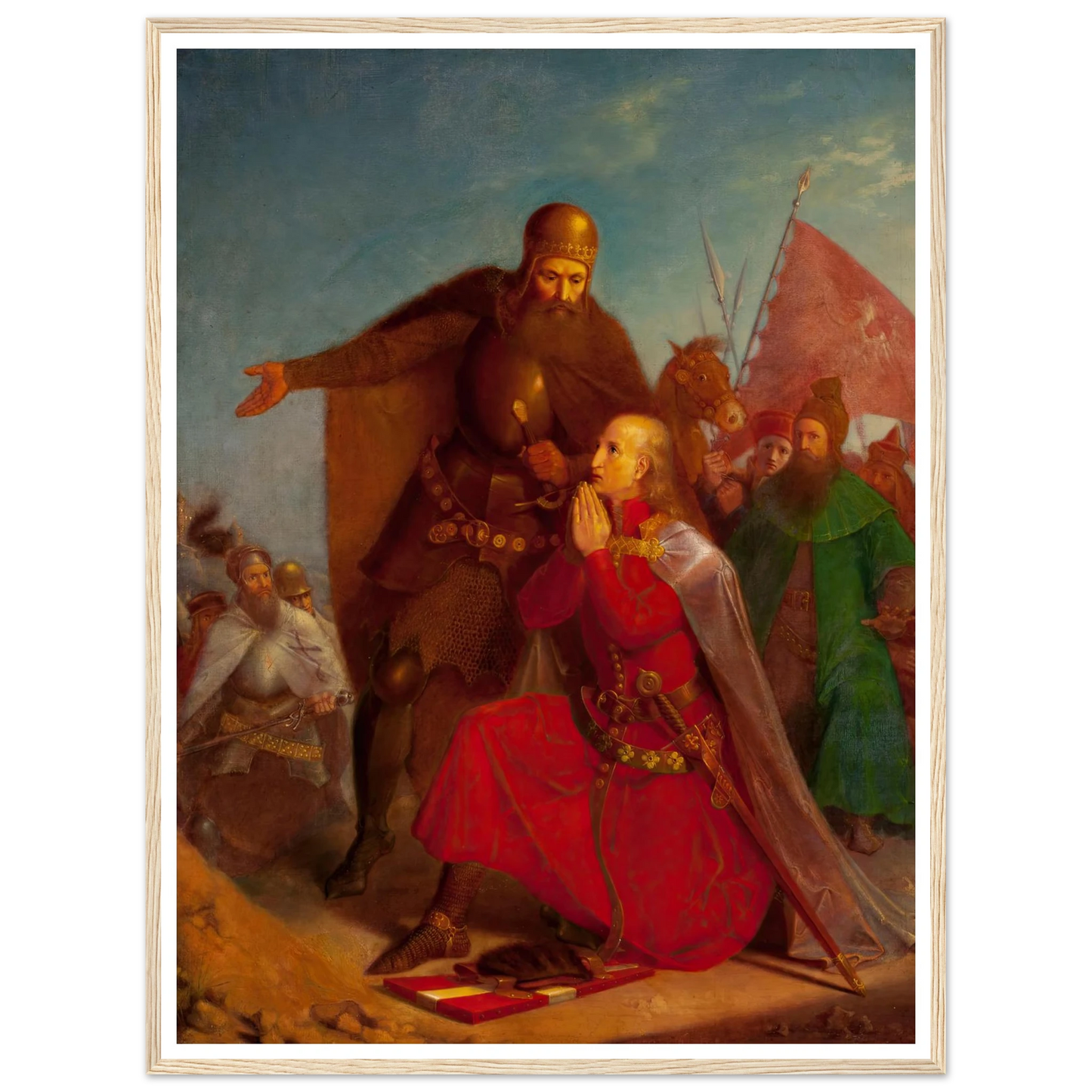 Władysław Jagiełło and Vytautas praying before the battle of Grunwald (1855) Art Print | Jan Matejko-Quipham Collections