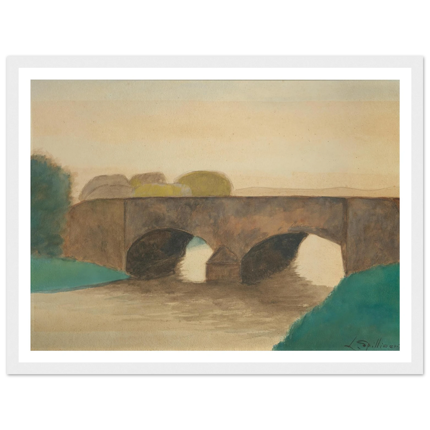 Brug (1930) Art Print | Leon Spilliaert-Quipham Collections