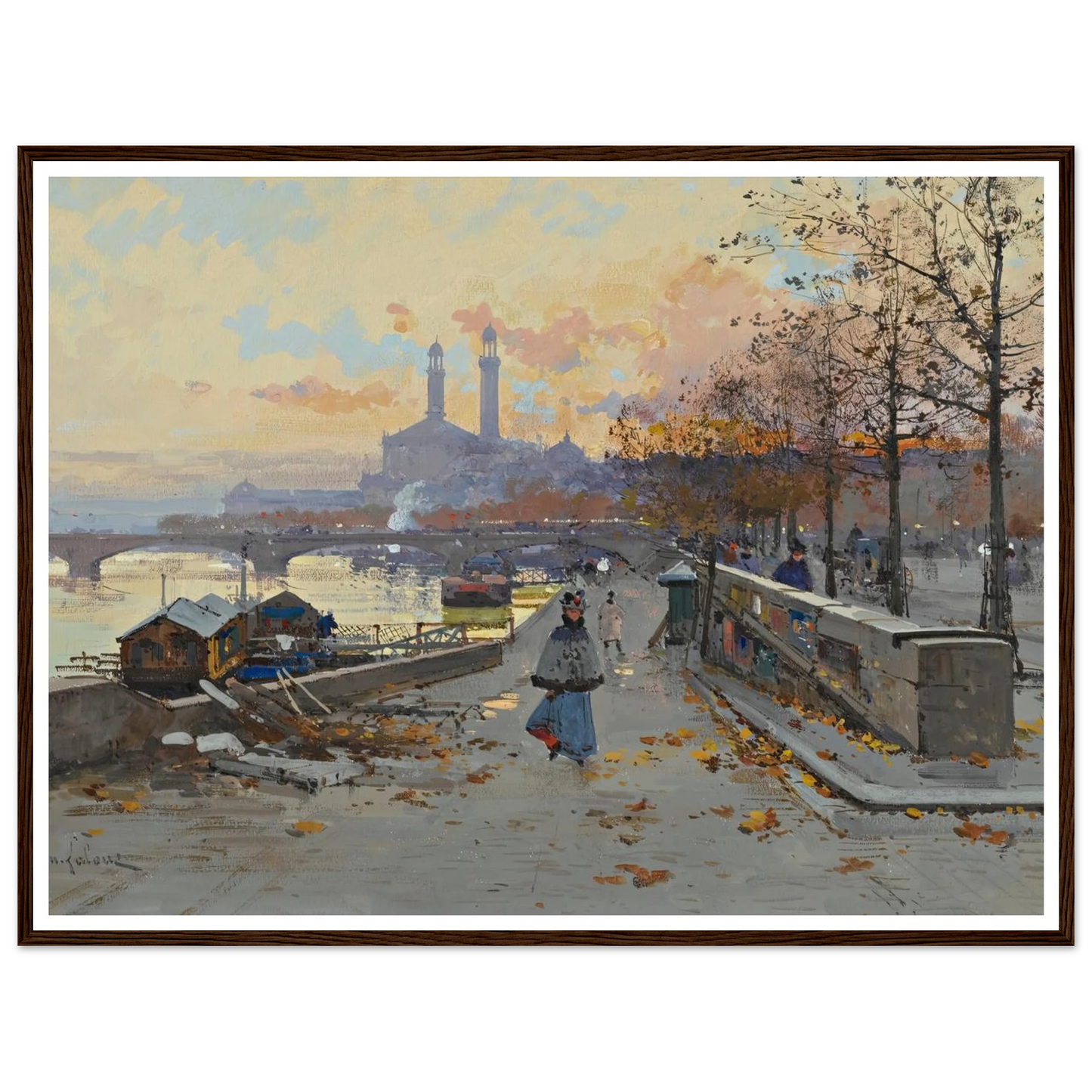 Au Quai Art Print | Eugene Galien Laloue-Quipham Collections