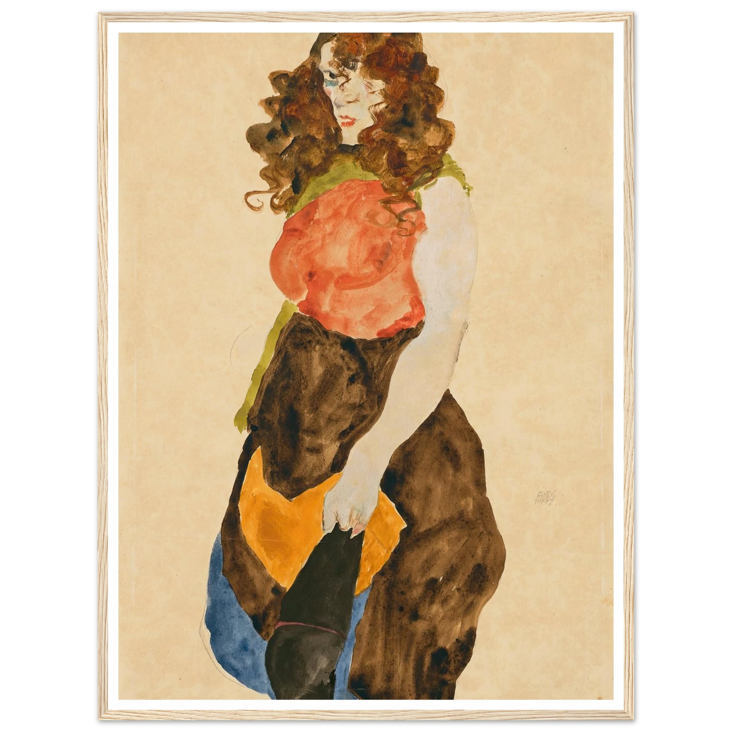 Stehende Frau (Dirne) (1912) Art Print | Egon Schiele-Quipham Collections