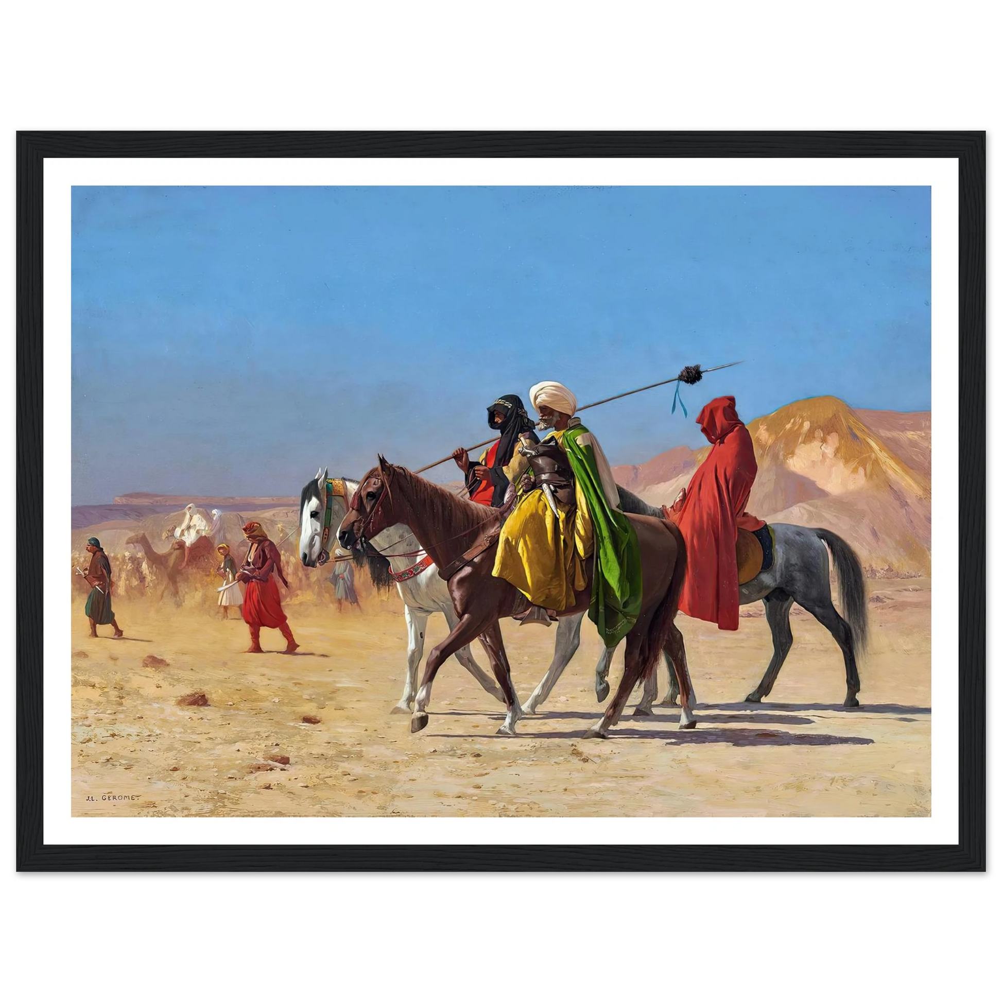 Riders Crossing the Desert (1870) Art Print | Jean Leon Gerome-Quipham Collections