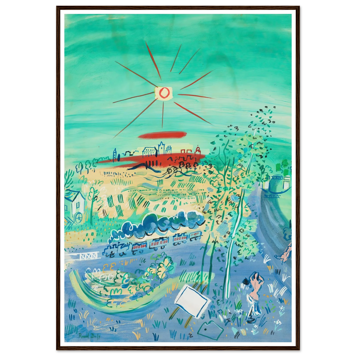 Le train bleu (1935) Art Print | Raoul Dufy-Quipham Collections