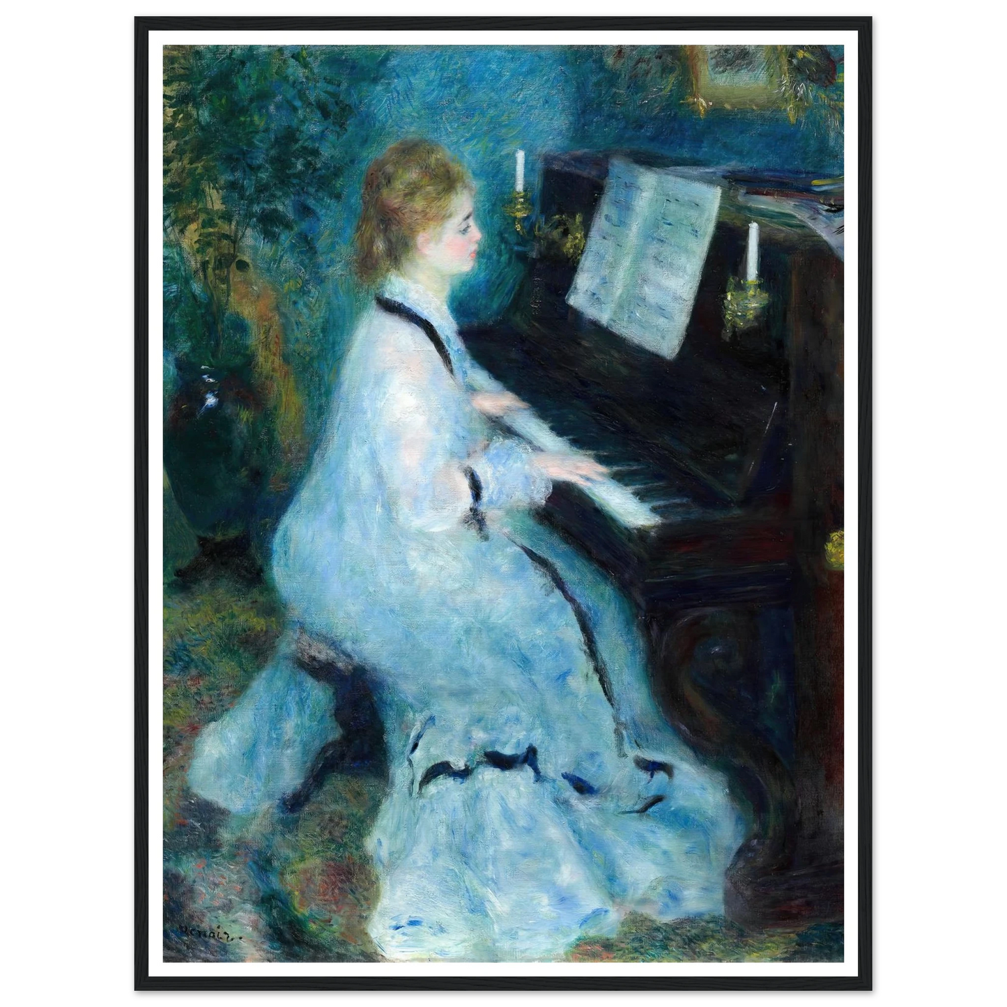 Woman at the Piano (1875) Art Print | Pierre Auguste Renoir-Quipham Collections