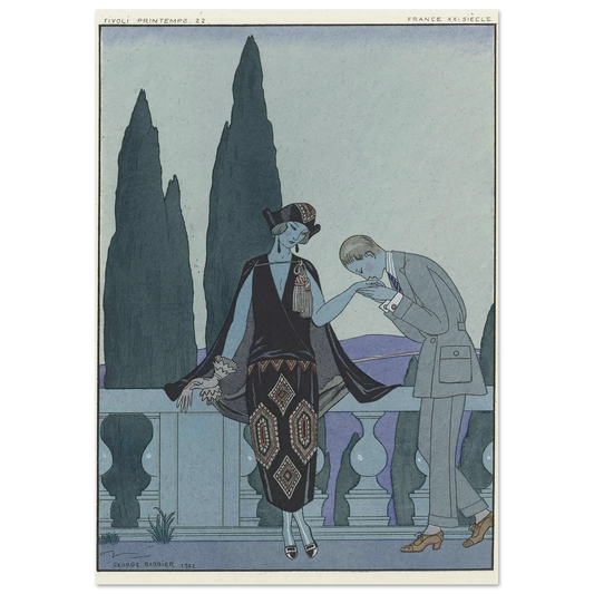 La Villa d’Este ; France XXe siècle (1923) Art Print | George Barbier-Quipham Collections