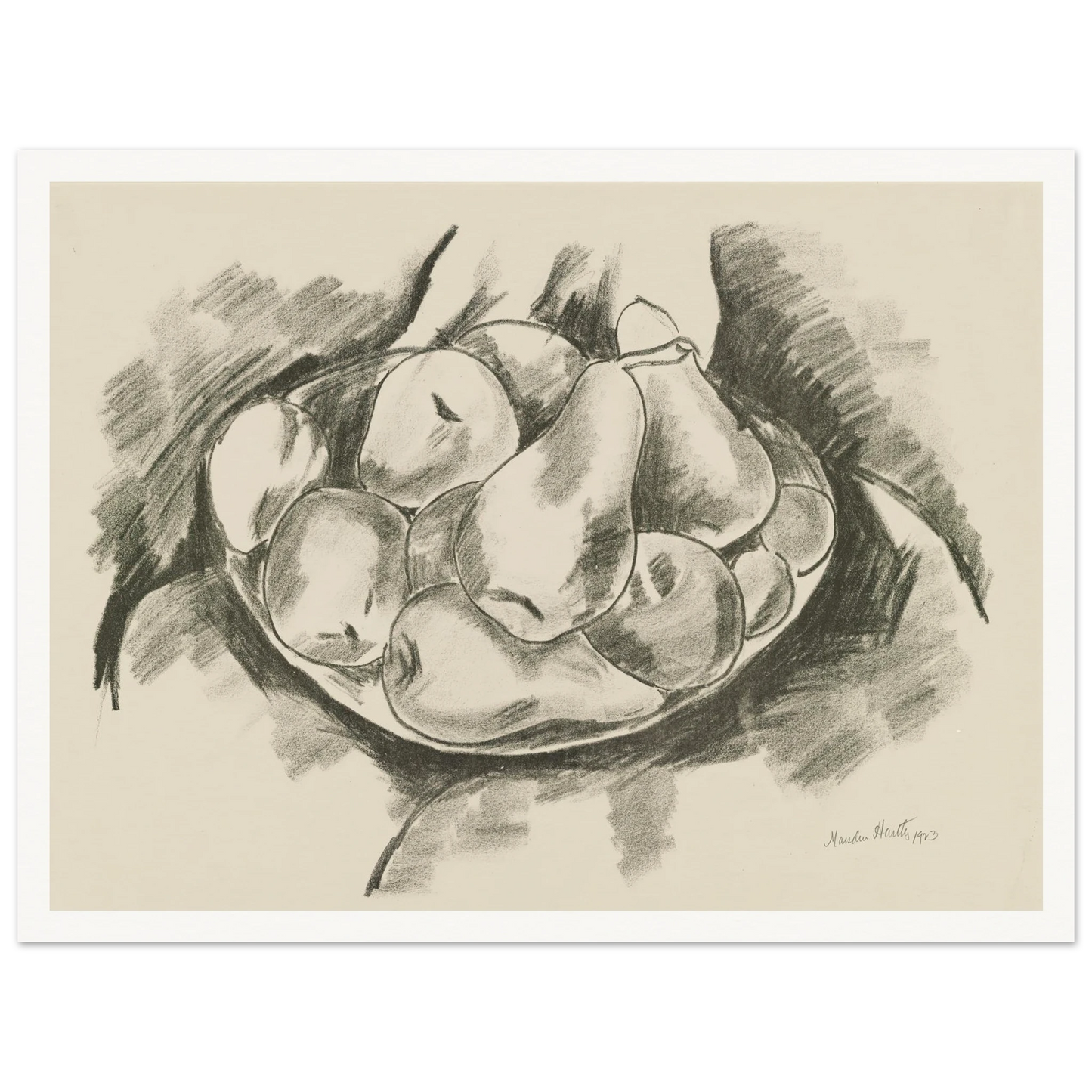 Dish of Apples and Pears (1923) Art Print | Marsden Hartley-Quipham Collections