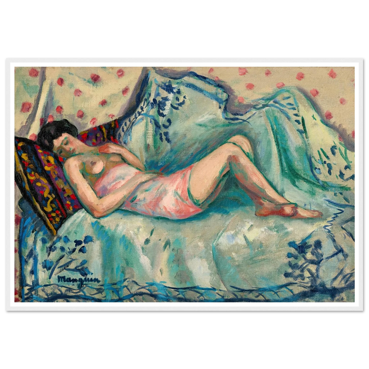 La chemise rose, Anita (1918) Art Print | Henri Manguin-Quipham Collections