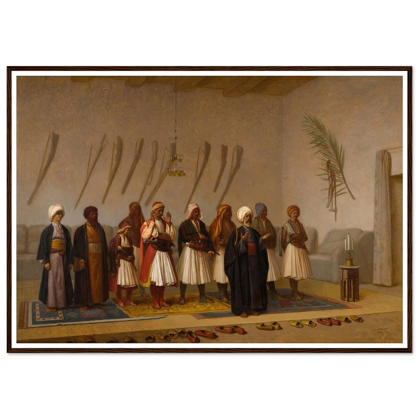 Prayer in the House of the Arnaut Chief (1857) Art Print | Jean Leon Gerome-Quipham Collections