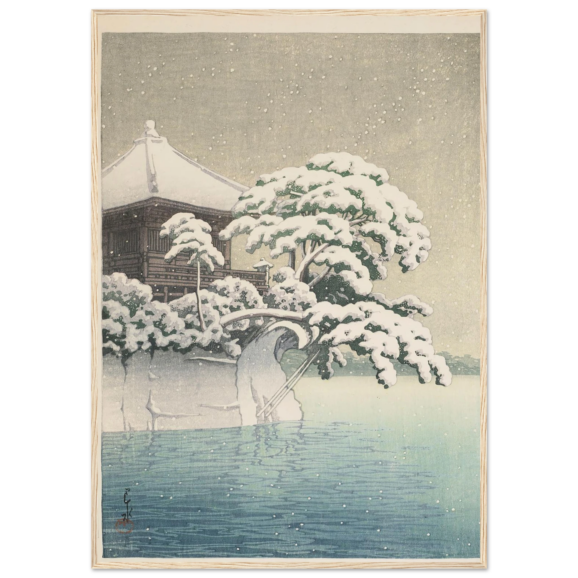 Matsushima Godaido no yuki (Snow at Godaido Temple in Matsushima) (1932) Art Print | Kawase Hasui-Quipham Collections