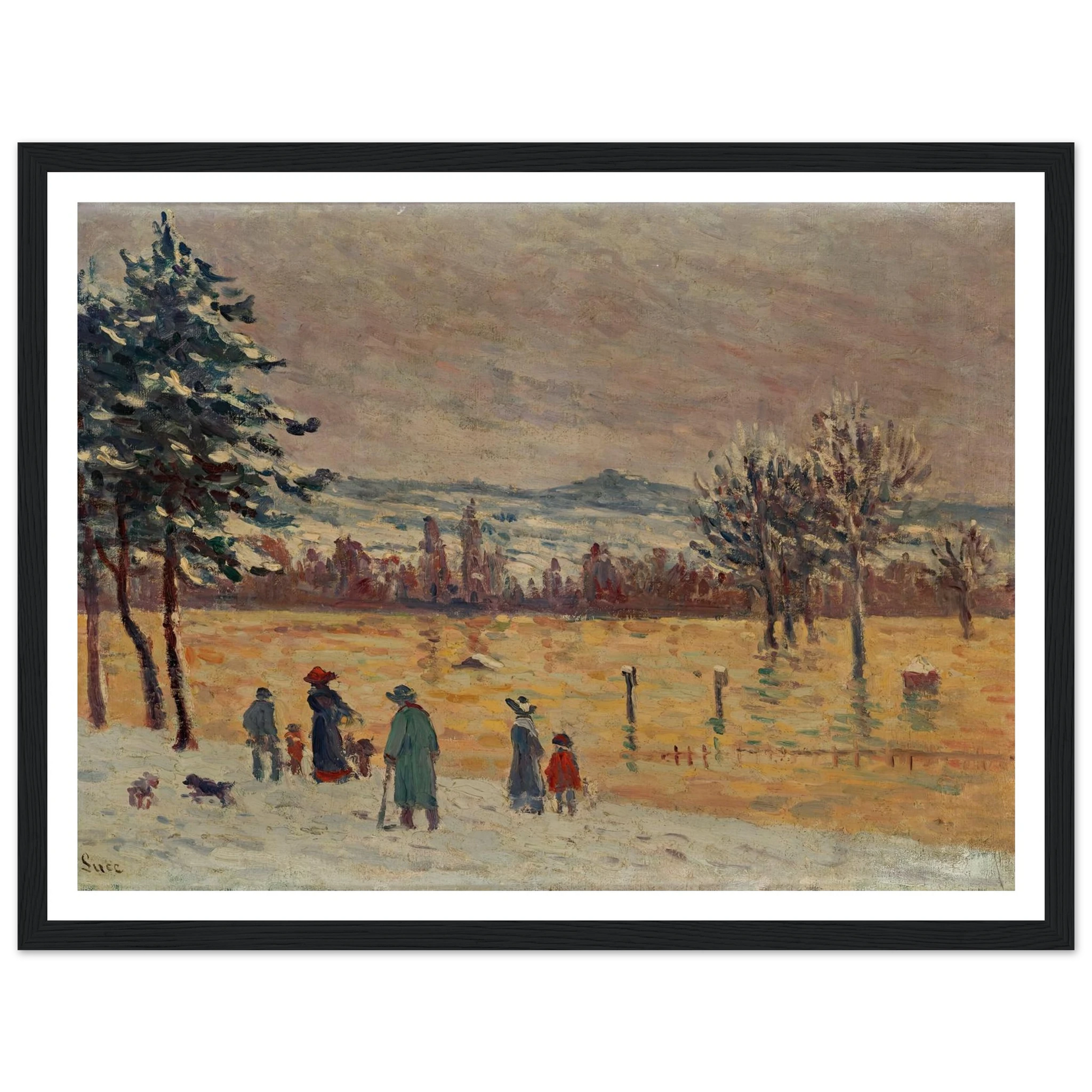 L’Inondation à Longchamp (1912) Art Print | Maximilien Luce-Quipham Collections
