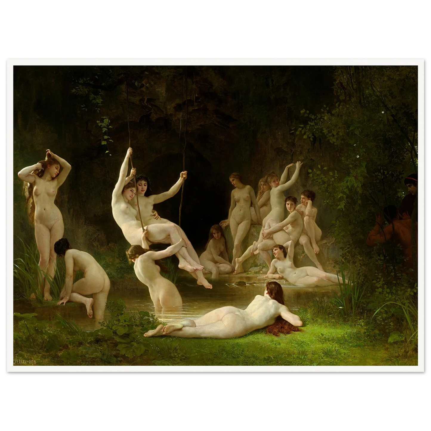 Nymphaeum (1878) Art Print | William Bouguereau-Quipham Collections