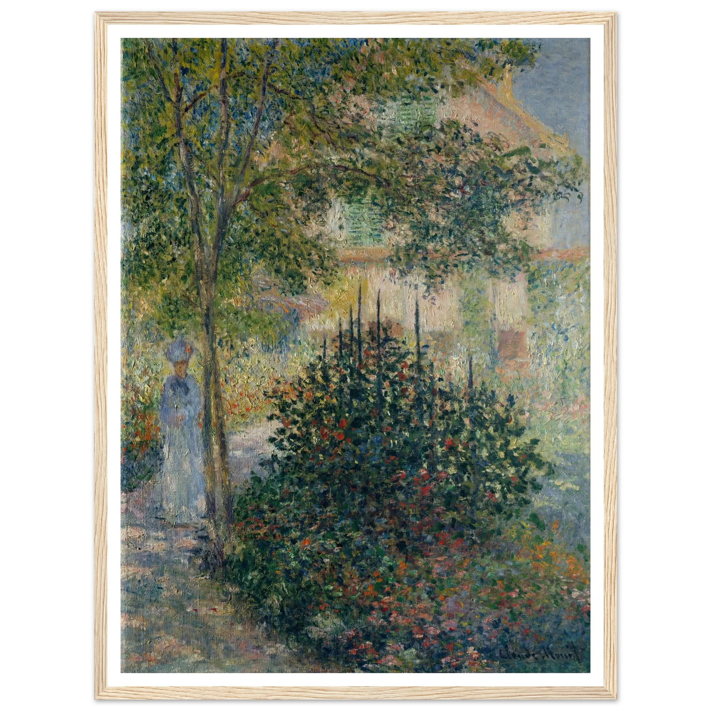Camille Monet (1847–1879) in the Garden at Argenteuil (1876) Art Print | Claude Monet-Quipham Collections