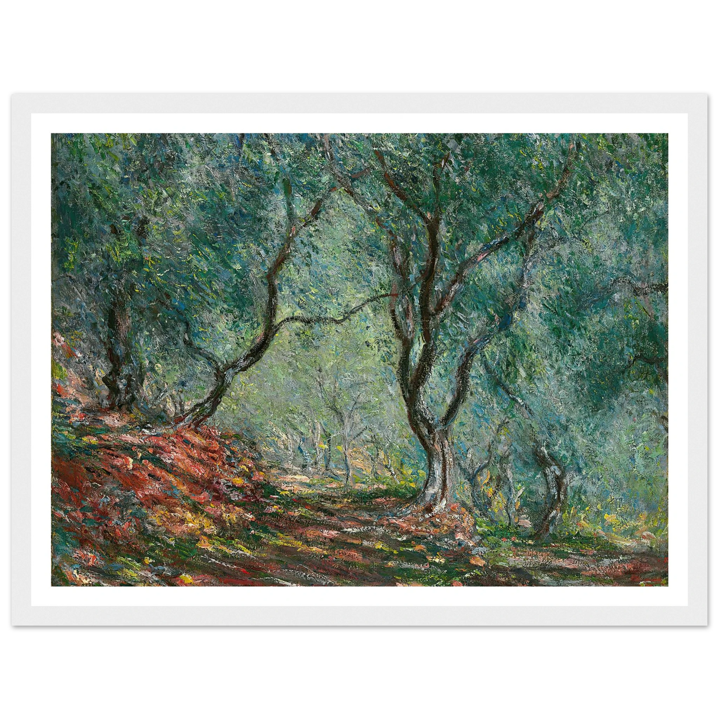 Bois d’oliviers au jardin Moreno (1884) Art Print | Claude Monet-Quipham Collections