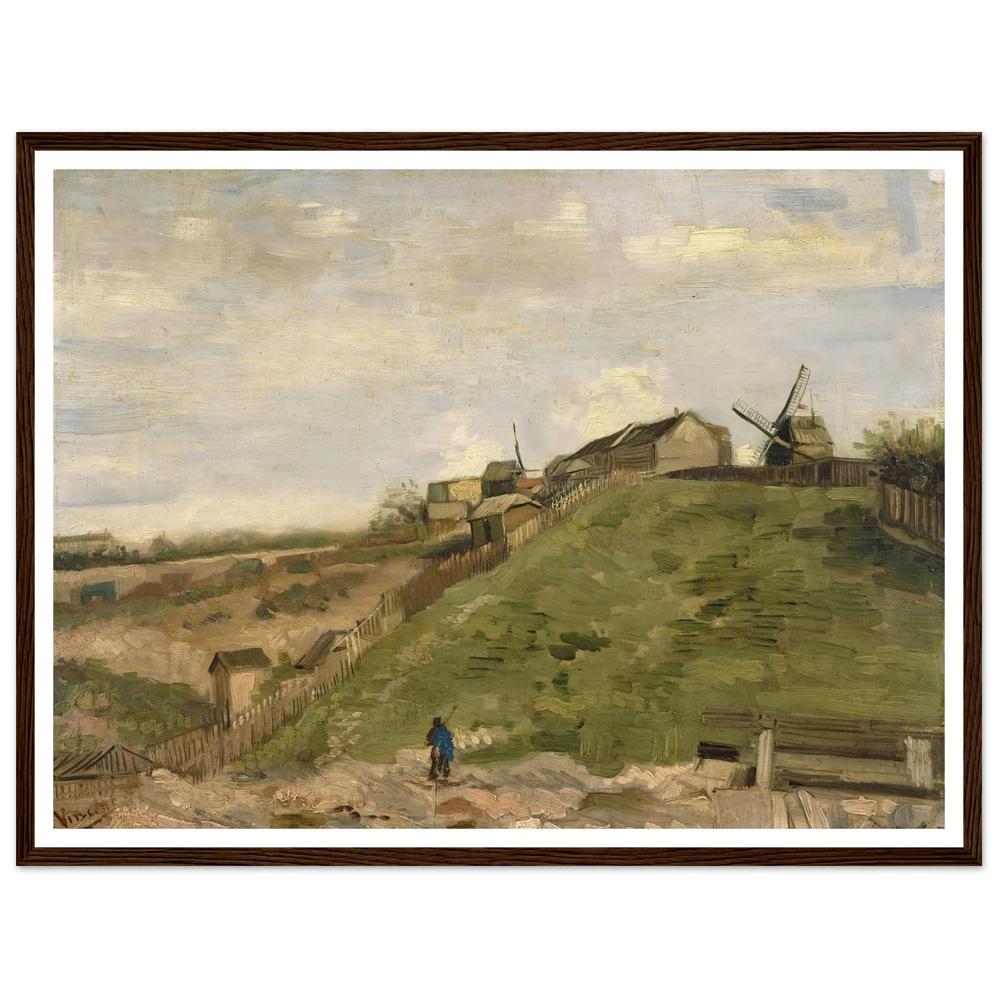 The hill of Montmartre with stone quarry (1886) Art Print | Vincent van Gogh-Quipham Collections