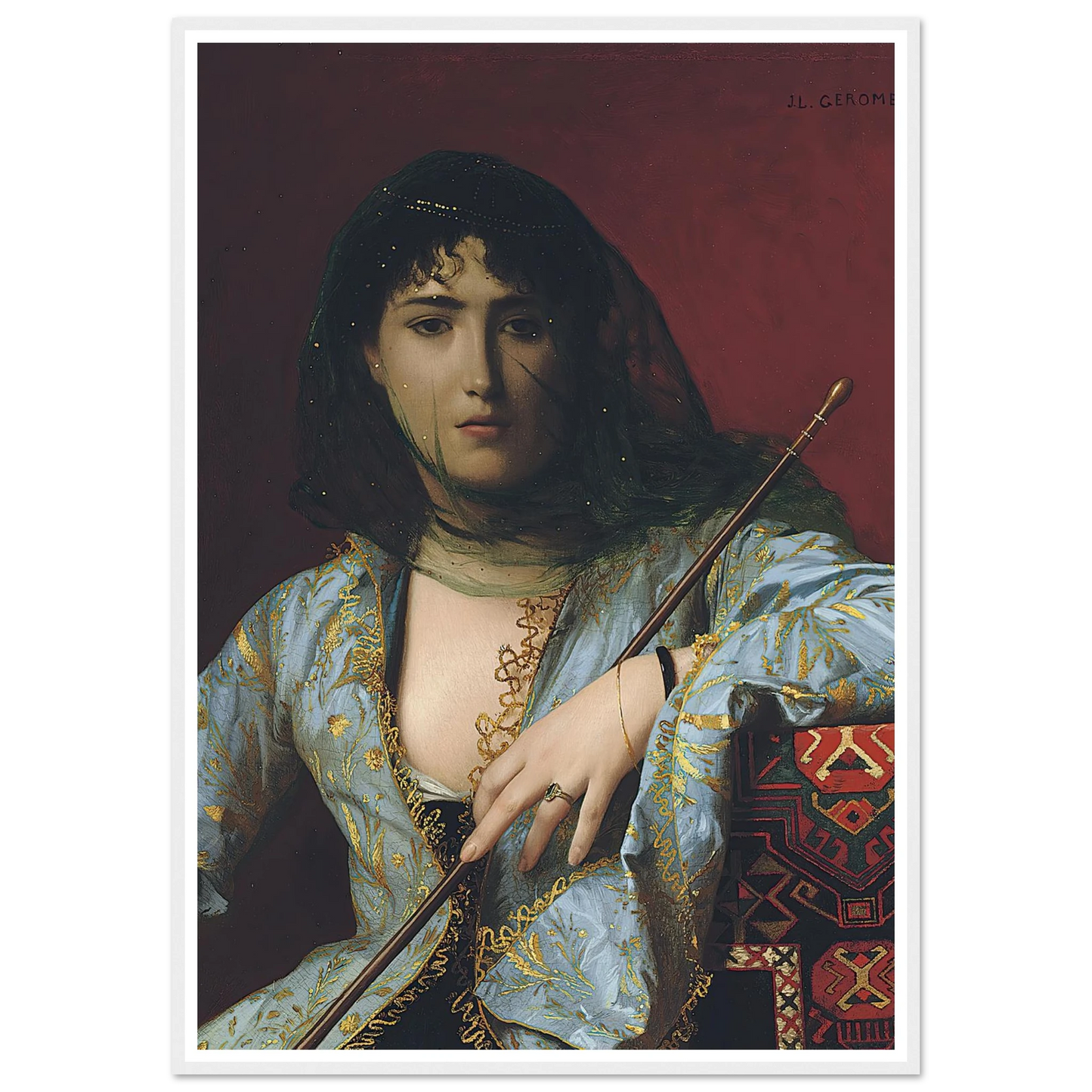 Veiled Circassian Beauty Art Print | Jean Leon Gerome-Quipham Collections
