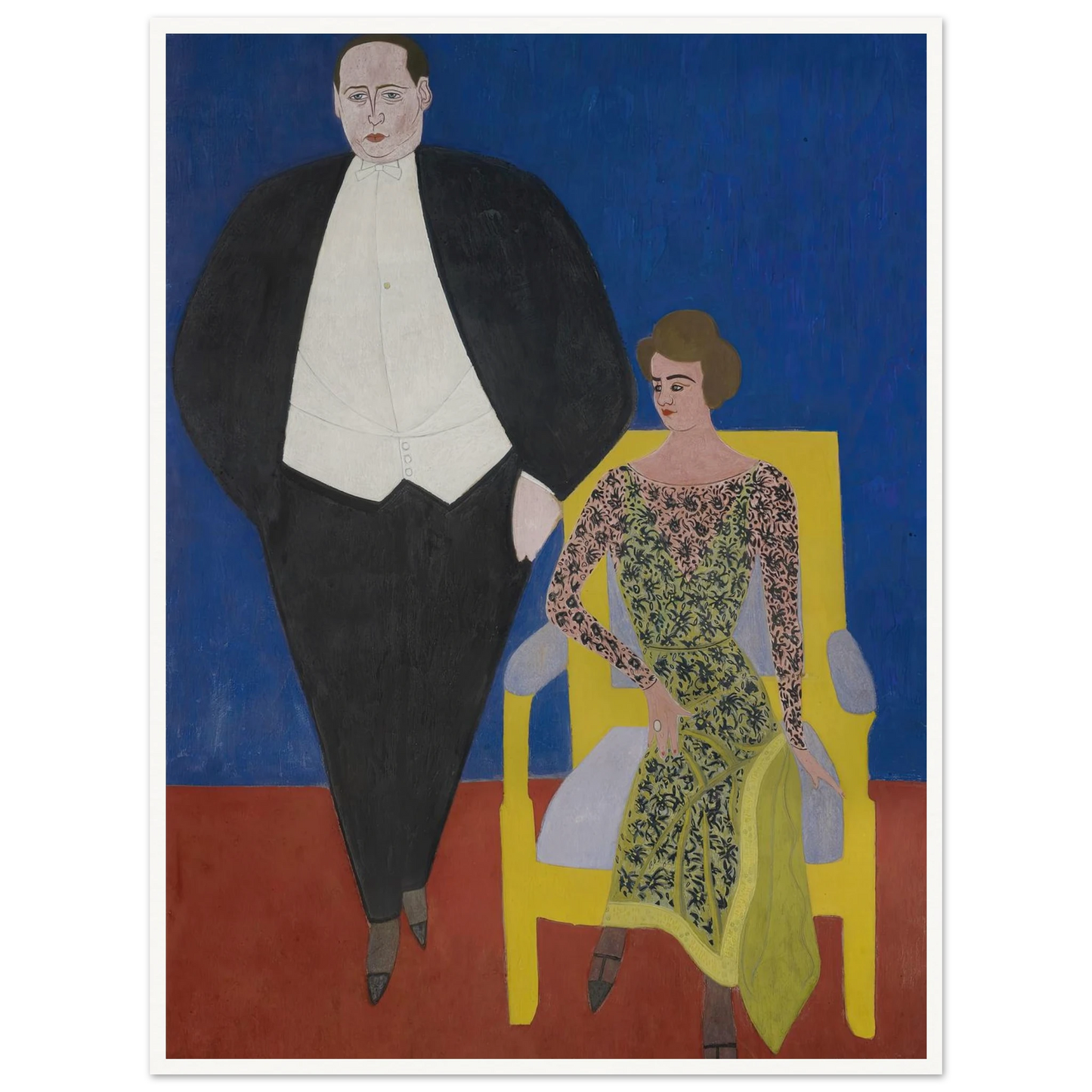Portrait of Gustave en Norine Van Hecke (1920) Art Print | Leon Spilliaert-Quipham Collections