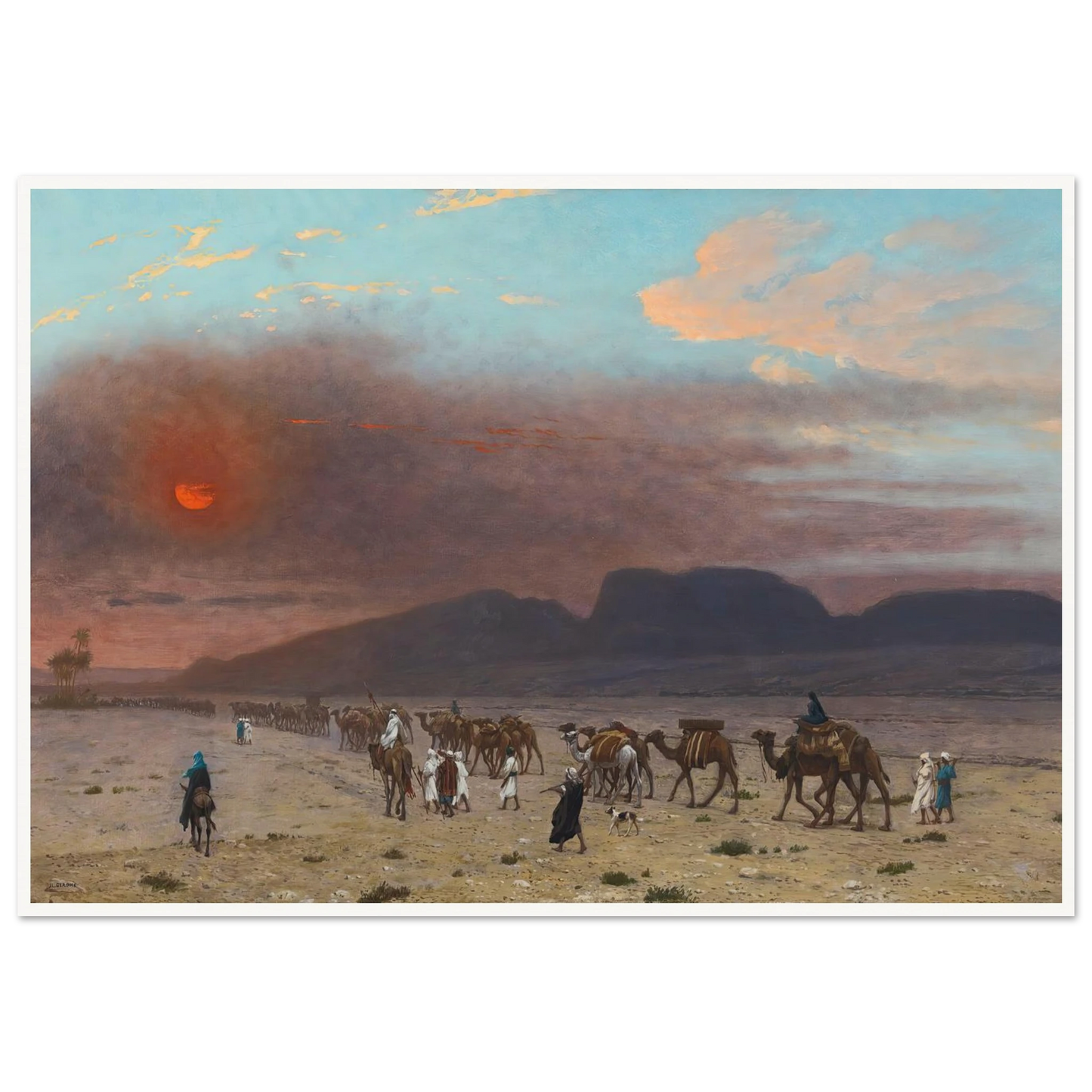 Caravane Dans Le Desert Art Print | Jean Leon Gerome-Quipham Collections