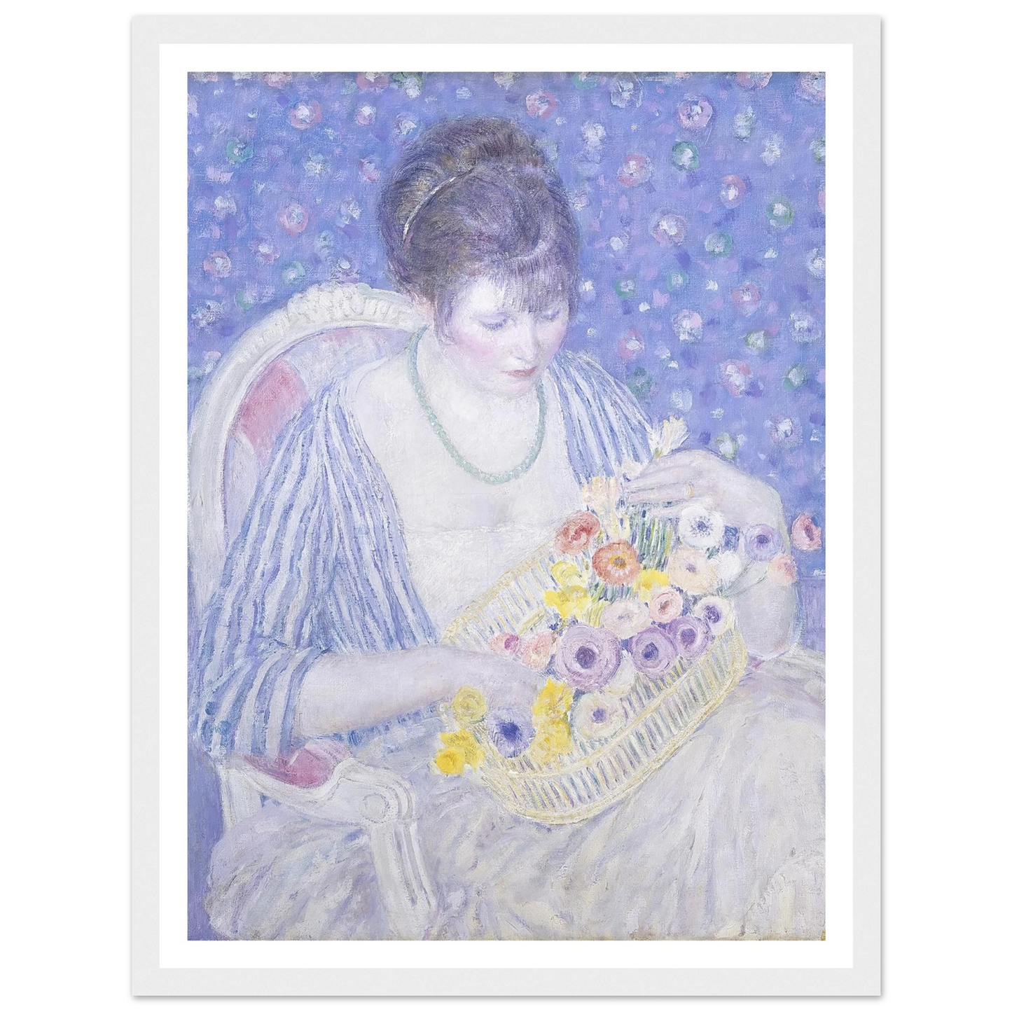 The Basket of Flowers (c. 1913-1917) Art Print | Frederick Carl Frieseke-Quipham Collections