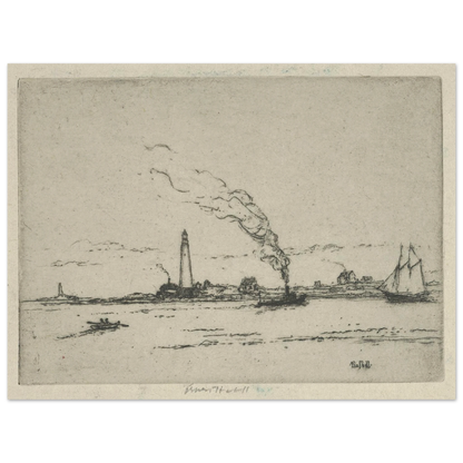 Boston Light (circa 1911) Art Print | Ernest Haskell-Quipham Collections