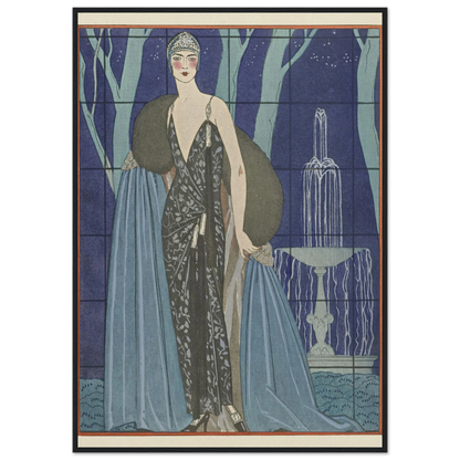 Alcyone ; Robe et manteau du soir, de Worth (1923) Art Print | George Barbier-Quipham Collections