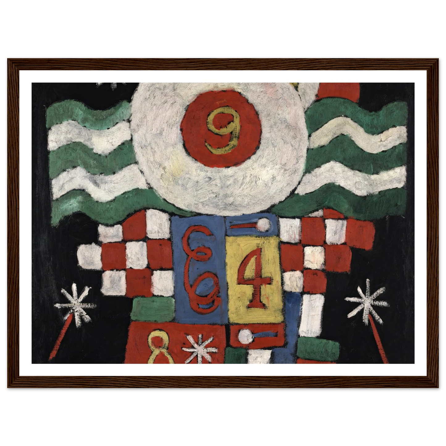 Collection of Numbers, Designs and Letters Seen by Me at the Beginning of the War in Berlin–Military in Nature (ca. 1915) Art Print | Marsden Hartley-Quipham Collections