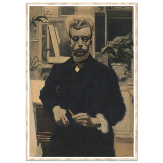 Zelfportret met rood potlood (1908) Art Print | Leon Spilliaert-Quipham Collections