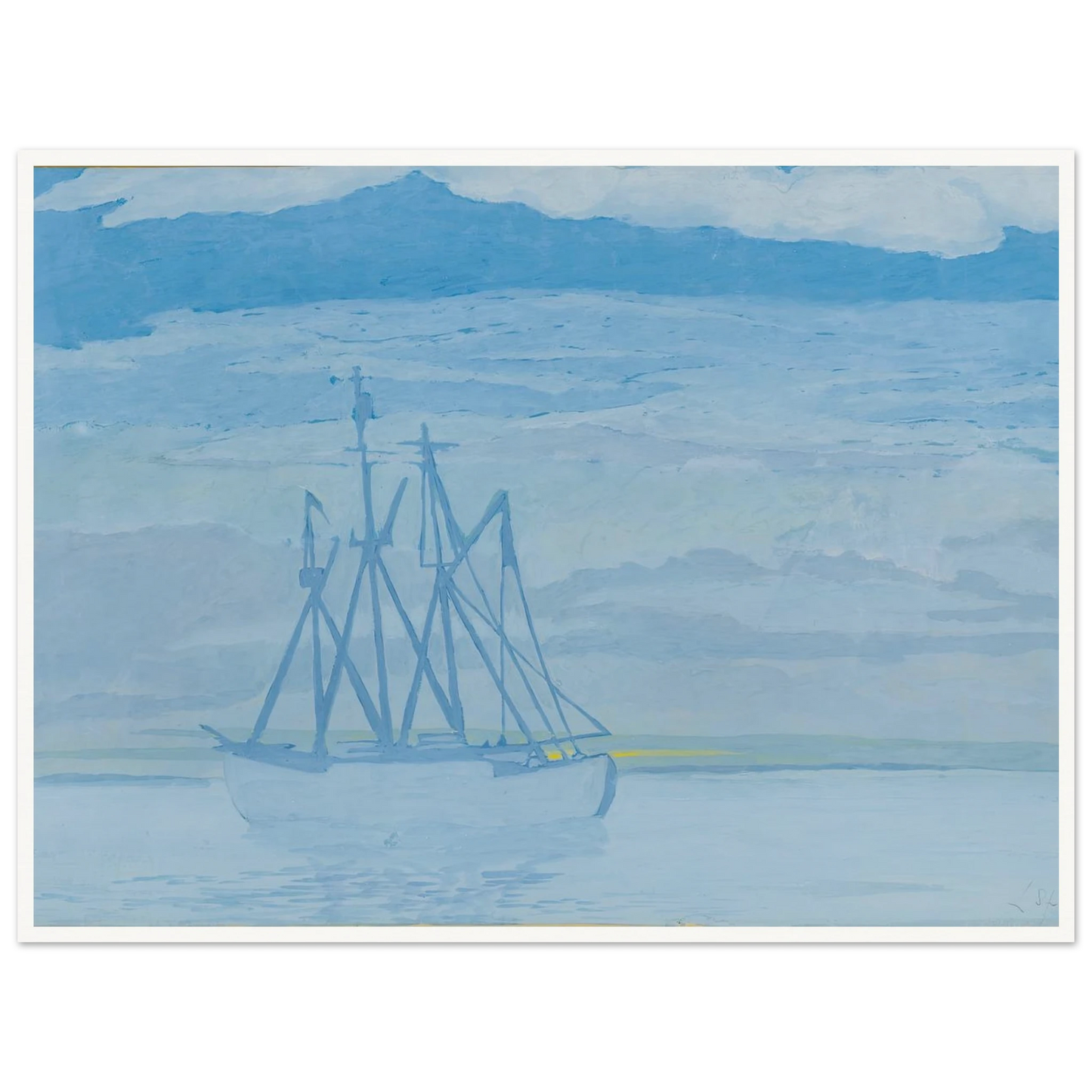 Chalutier sur la mer (1921) Art Print | Leon Spilliaert-Quipham Collections