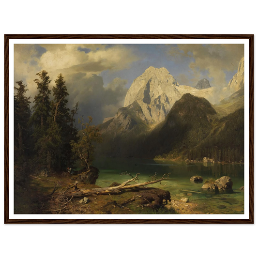 Gebirgssee mit Gebirgsmassiv im Hintergrund (1873) Art Print | August Wilhelm Leu-Quipham Collections
