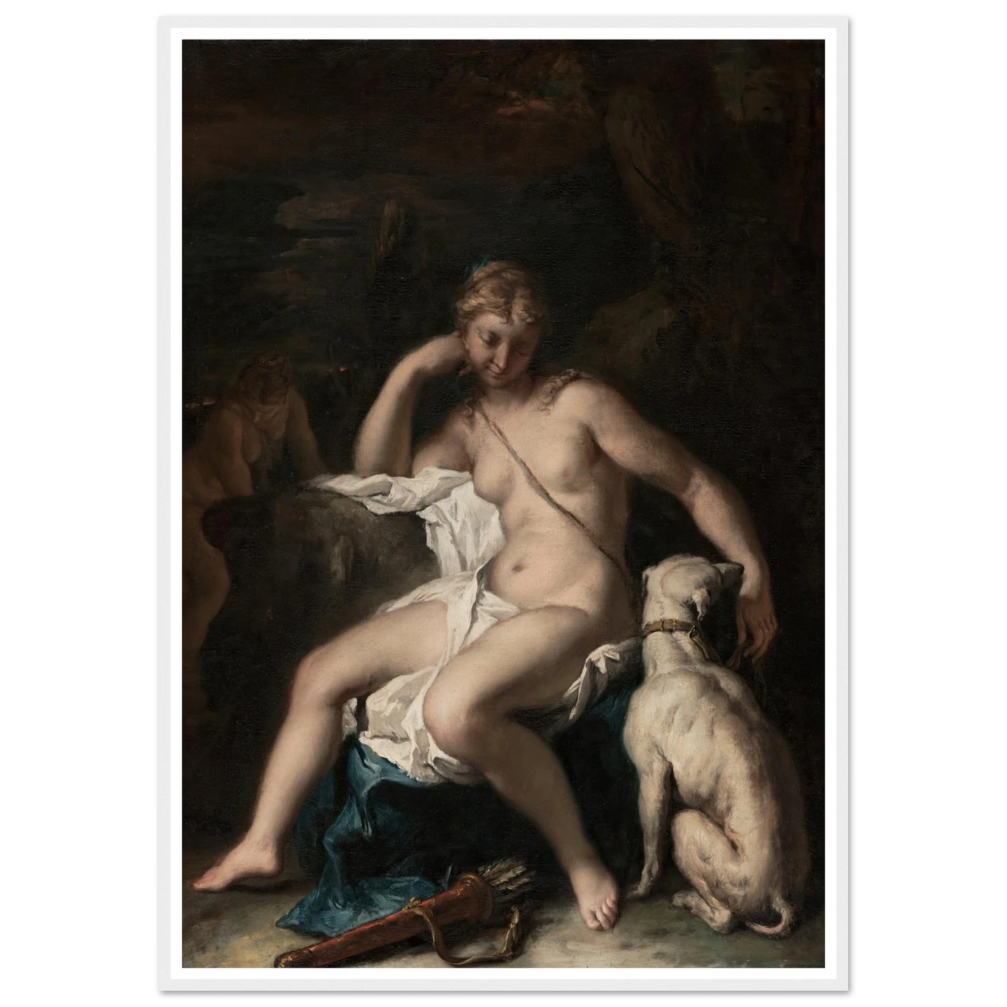 Diana and Her Dog (1717–1720) Art Print | Sebastiano Ricci-Quipham Collections