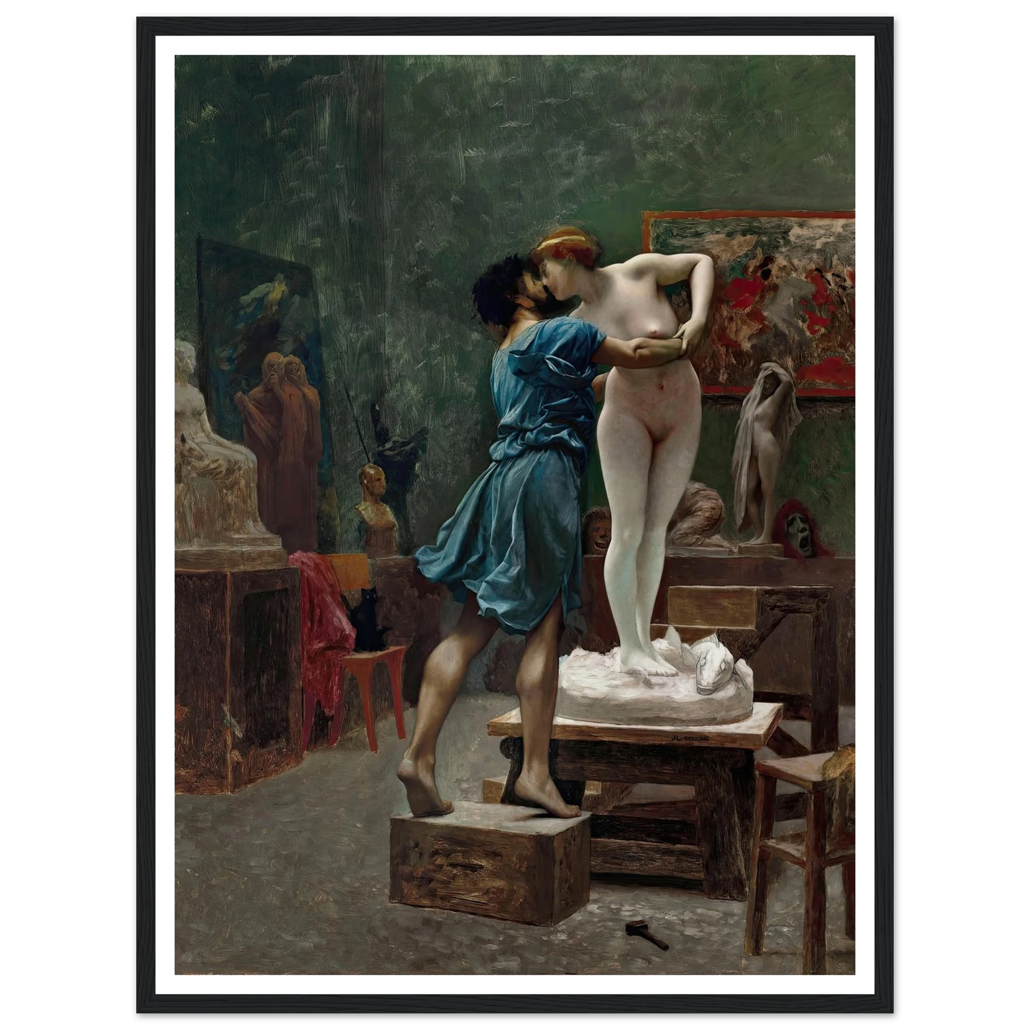 Pygmalion et Galatée, esquisse à l’huile (1890) Art Print | Jean Leon Gerome-Quipham Collections