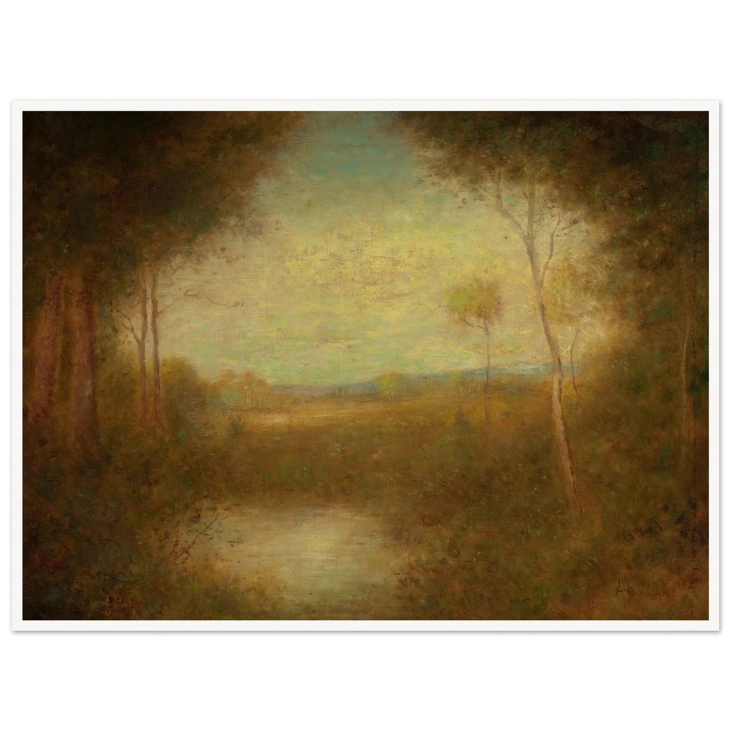 View from the Woods (1891) Art Print | Alexander Helwig Wyant-Quipham Collections