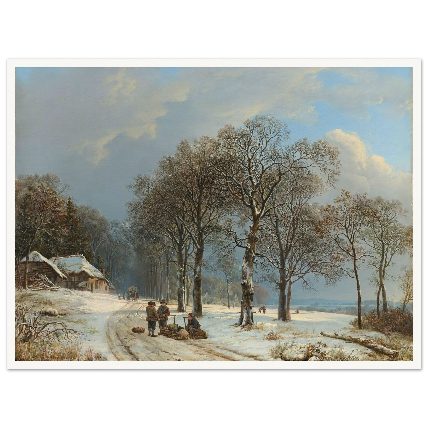 Winter Landscape (1835 - 1838) Art Print | Barend Cornelis Koekkoek-Quipham Collections