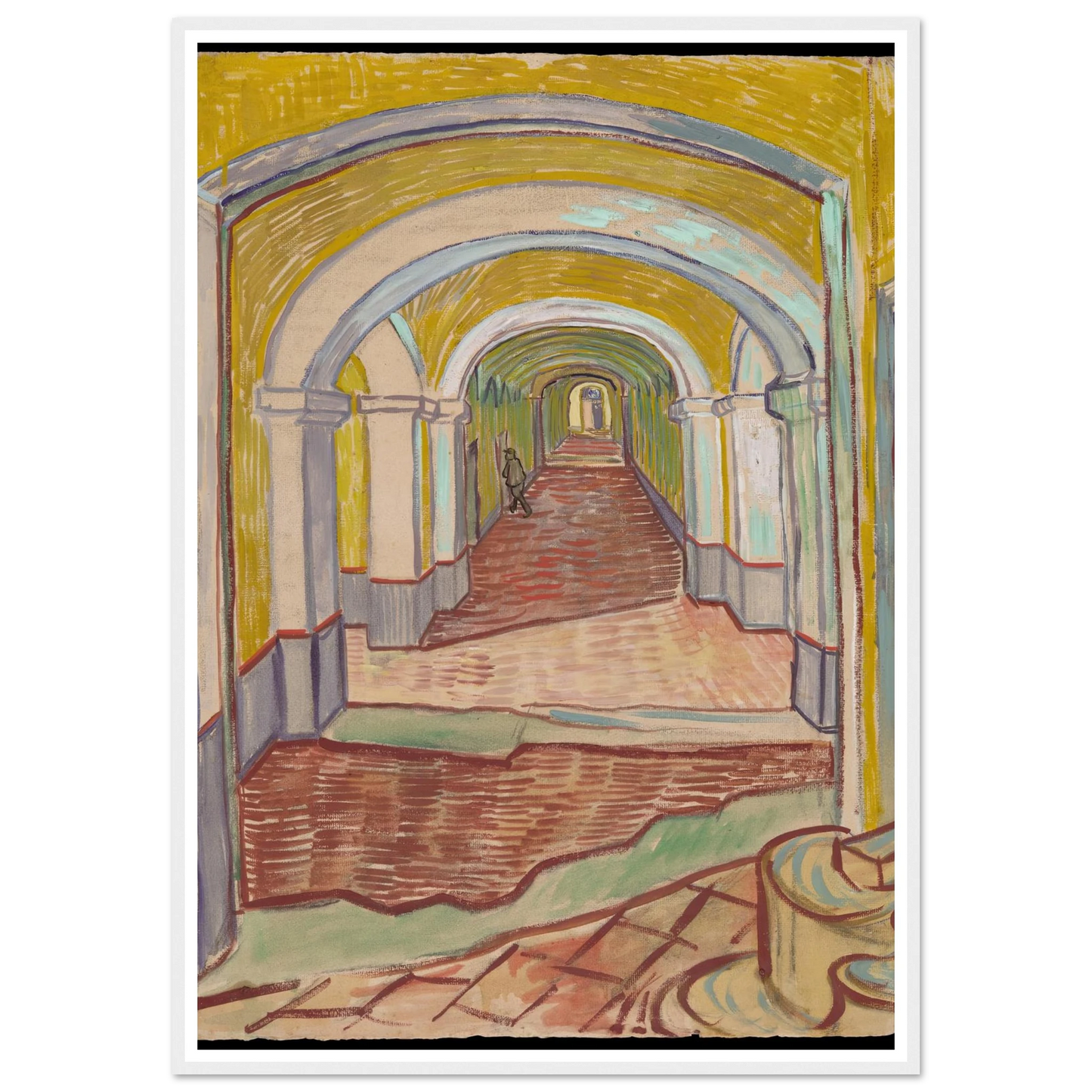 Corridor in the Asylum (1889) Art Print | Vincent van Gogh-Quipham Collections