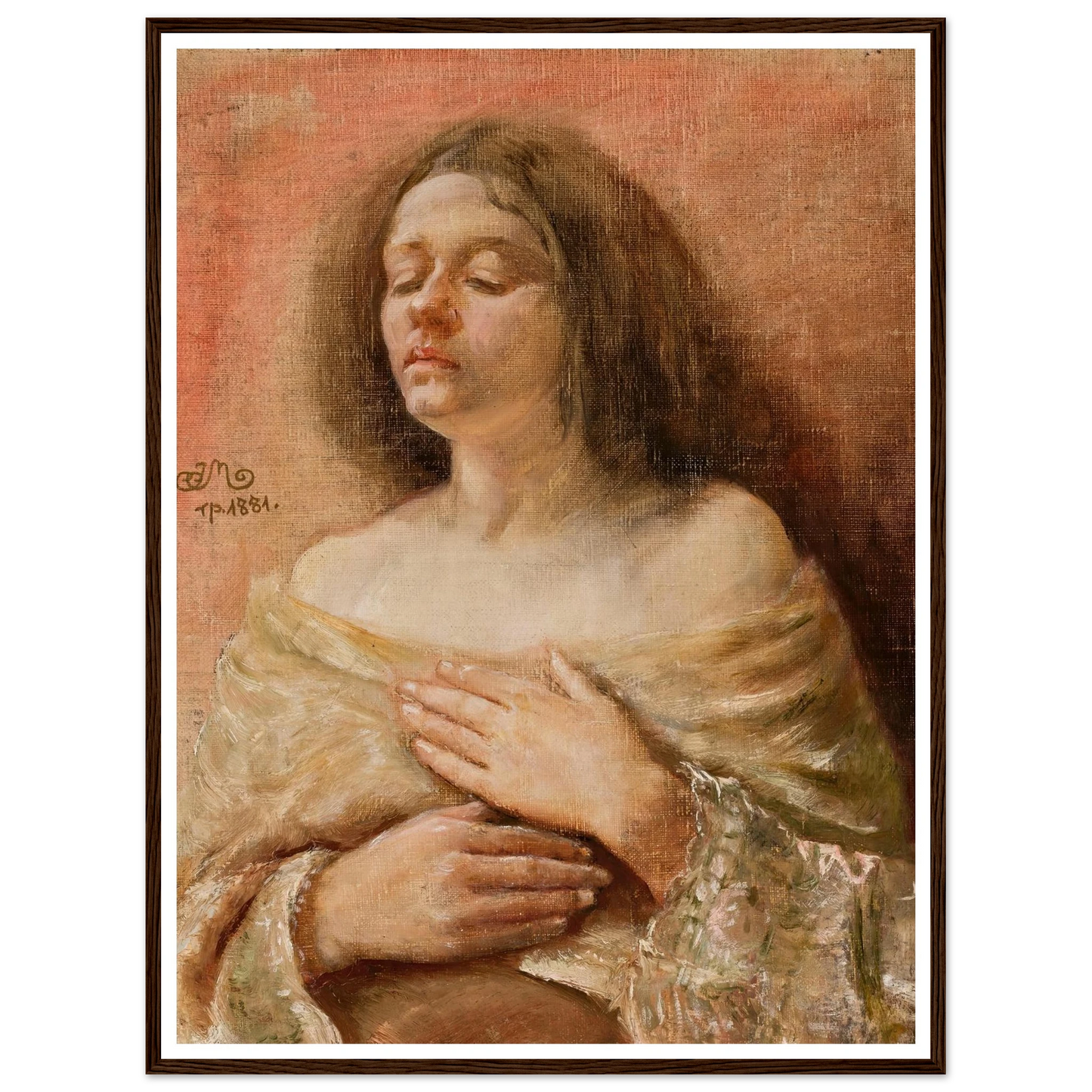 Portrait study of a woman (1881) Art Print | Jan Matejko-Quipham Collections