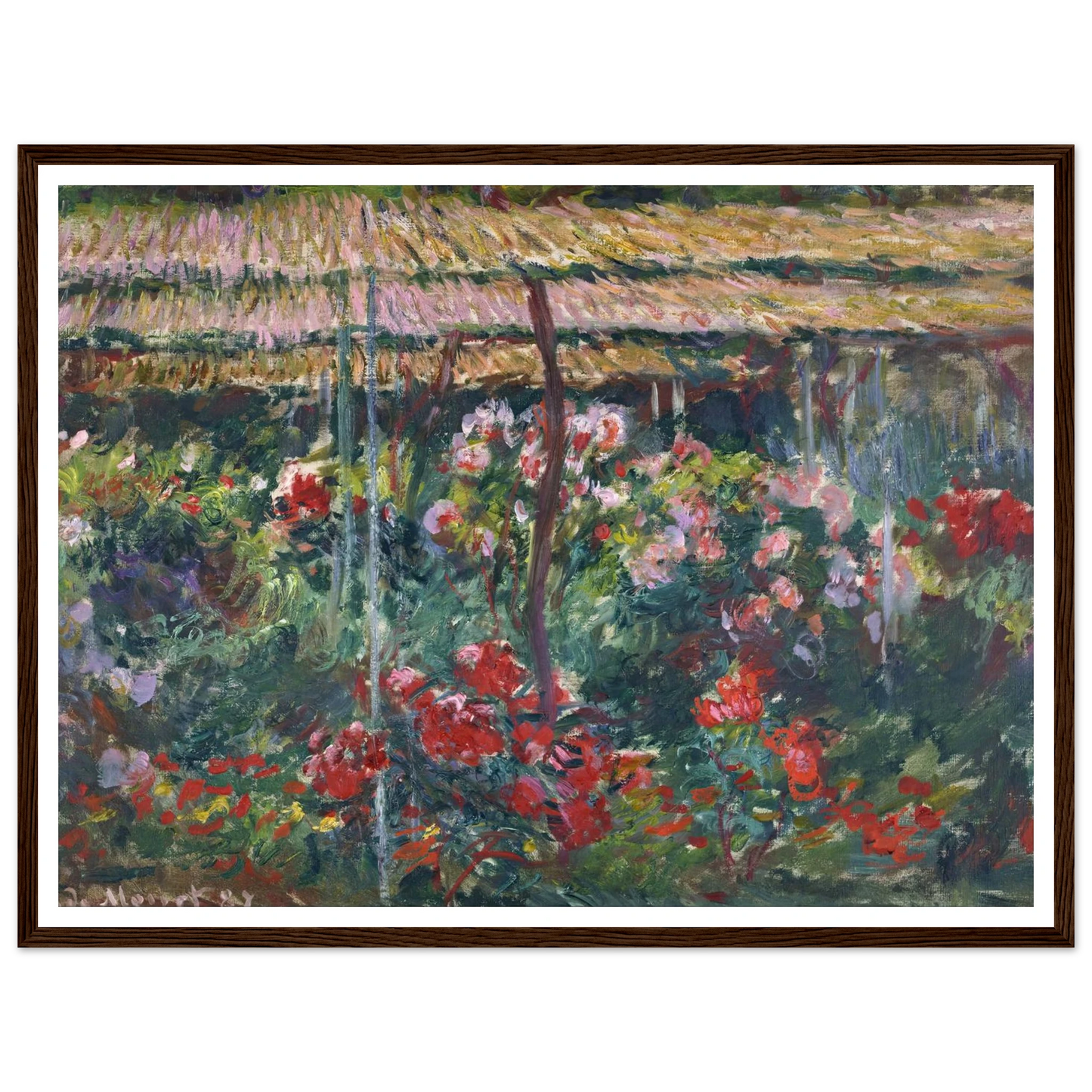Peony Garden (1887) Art Print | Claude Monet-Quipham Collections