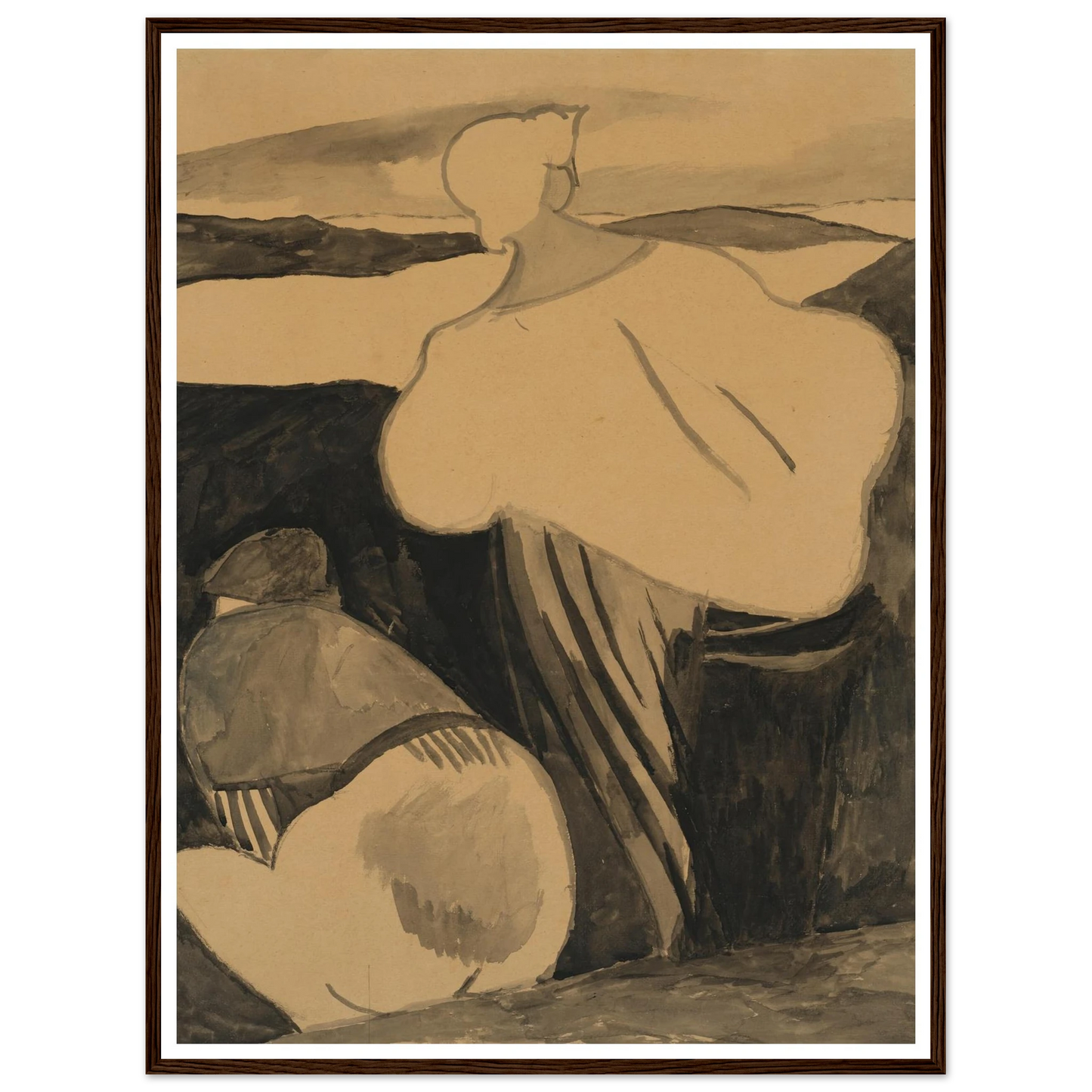 Femmes de pêcheur dans les dunes, vues de dos (1923) Art Print | Leon Spilliaert-Quipham Collections