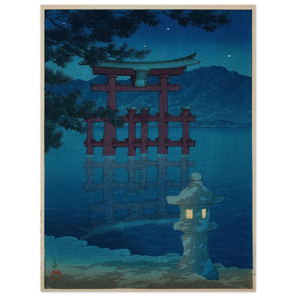 Hoshizukiyo Miyajima (Starlit Night at Miyajima) (1928) Art Print | Kawase Hasui-Quipham Collections