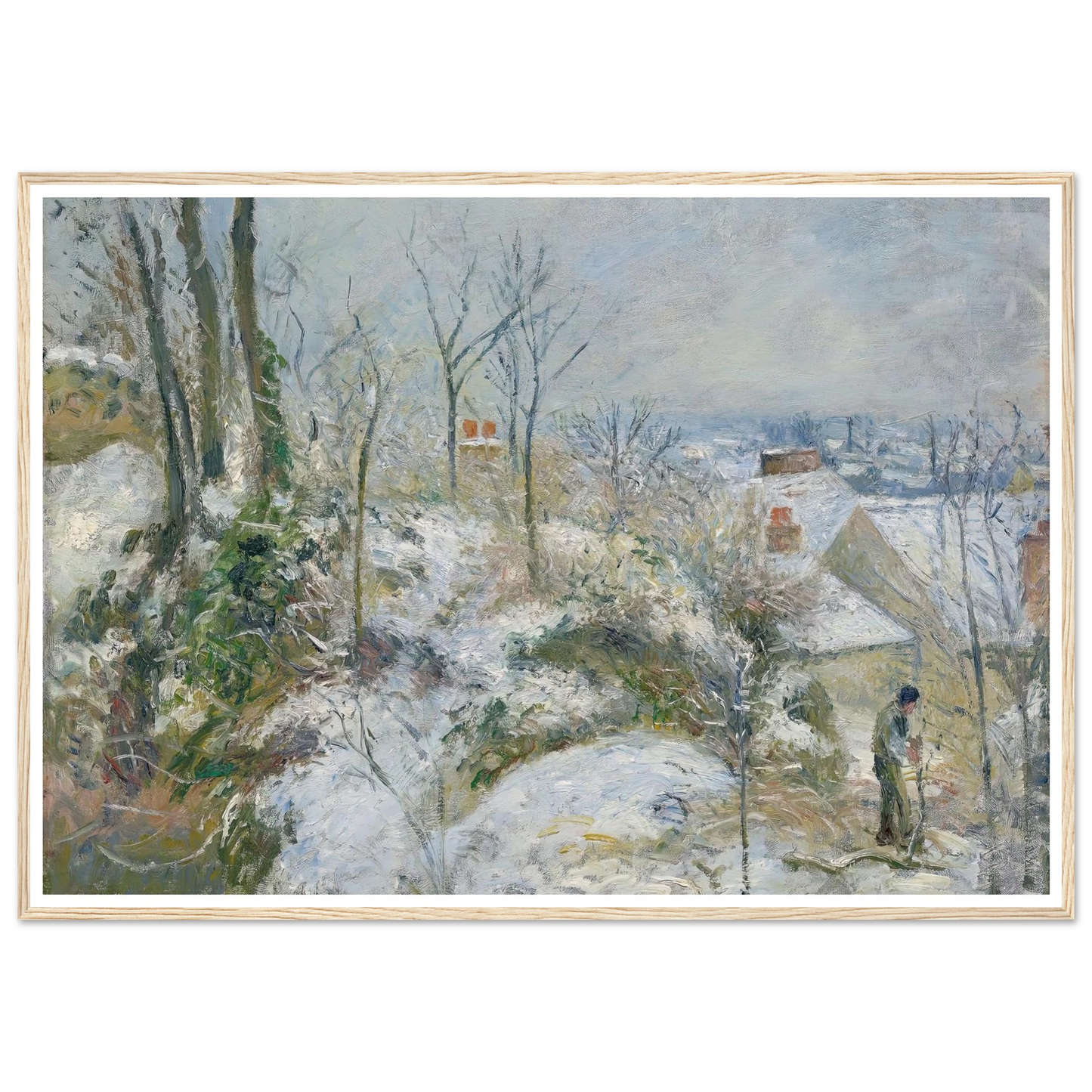 Rabbit Warren at Pontoise, Snow (1879) Art Print | Camille Pissarro-Quipham Collections