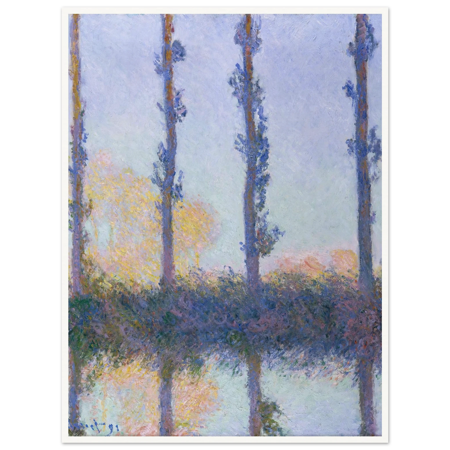 The Four Trees (1891) Art Print | Claude Monet-Quipham Collections