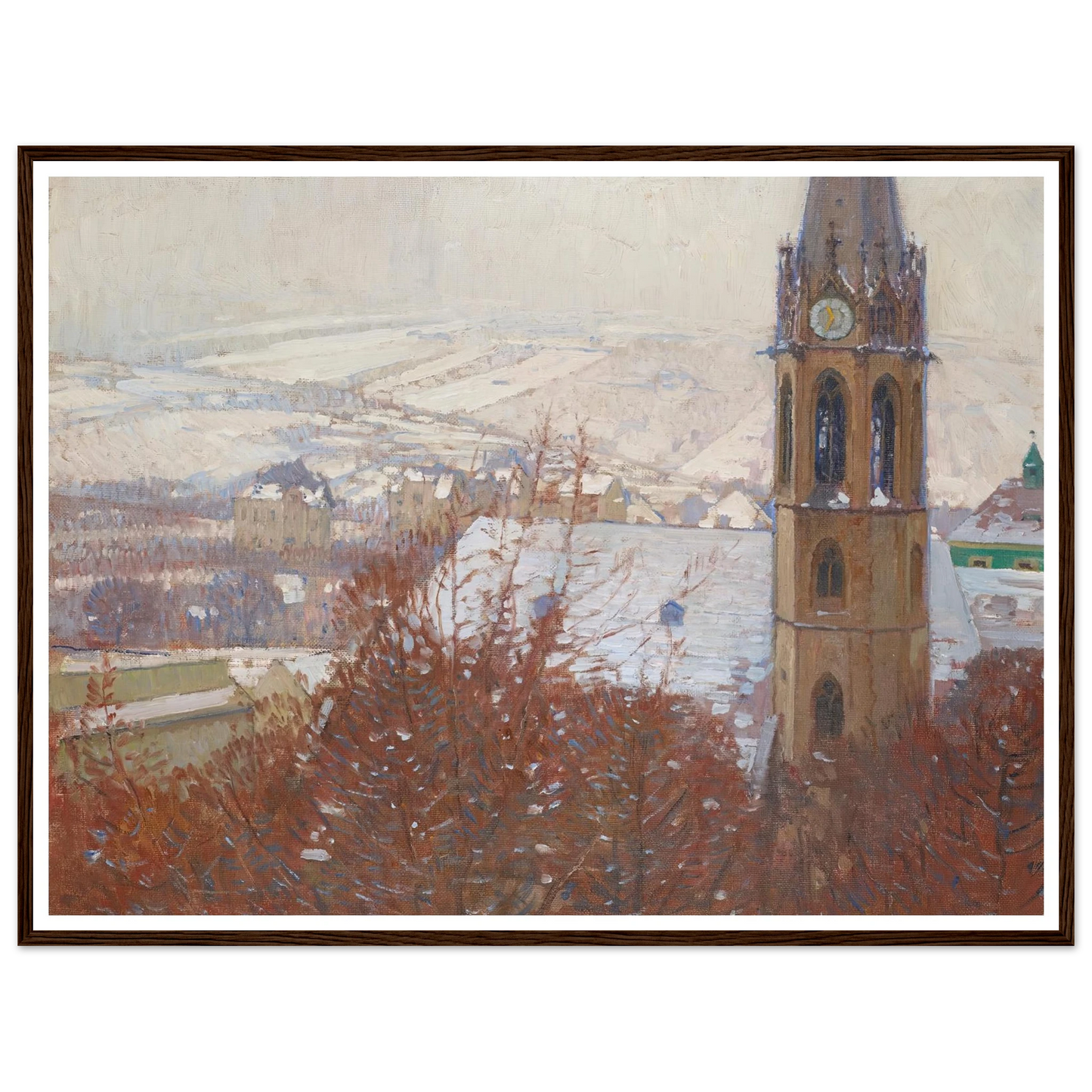Heiligenstadt im Schnee (1904-1905) Art Print | Carl Moll-Quipham Collections