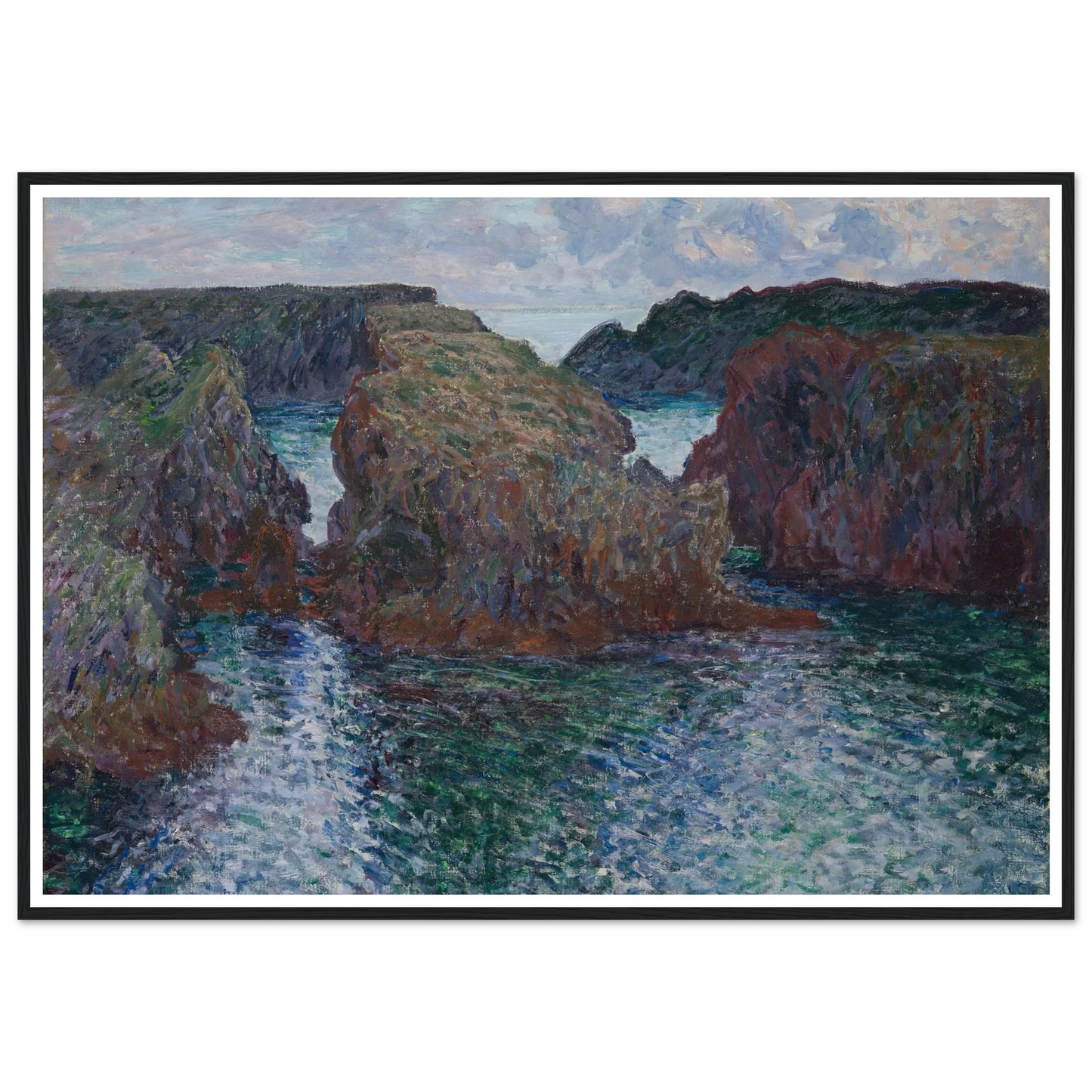 Rocks at Port-Goulphar, Belle-Île (1886) Art Print | Claude Monet-Quipham Collections
