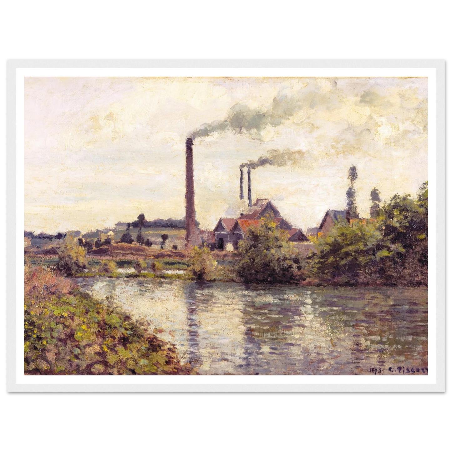 The Factory at Pontoise Art Print | Camille Pissarro-Quipham Collections