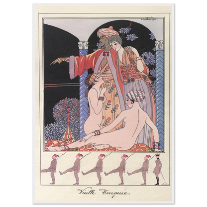 Vieille Turquie (Dans le sérail) (1914-1915) Art Print | George Barbier-Quipham Collections