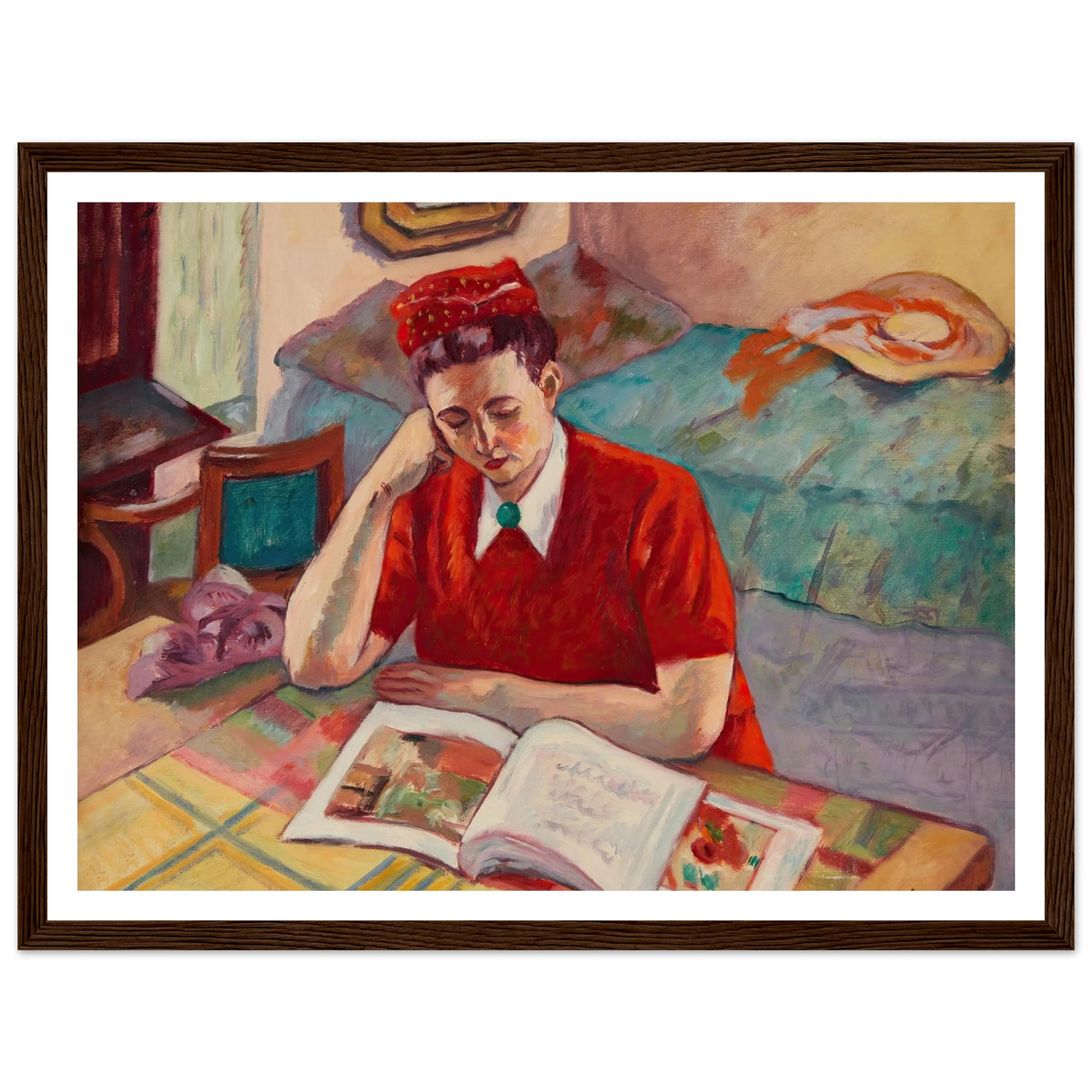 Odette au turban rouge (1947) Art Print | Henri Manguin-Quipham Collections