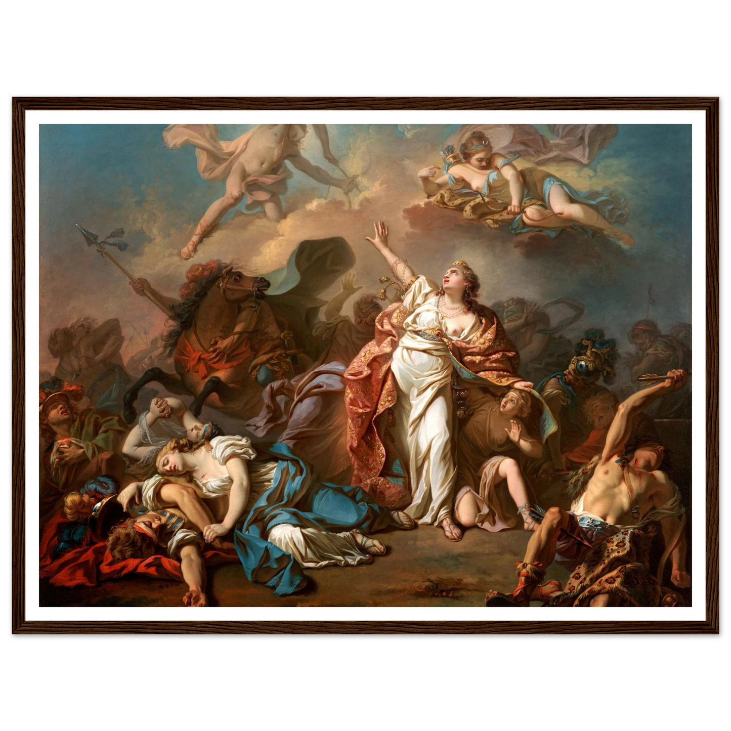 Apollo And Diana Attacking The Children Of Niobe (1772) Art Print | Jacques Louis David-Quipham Collections