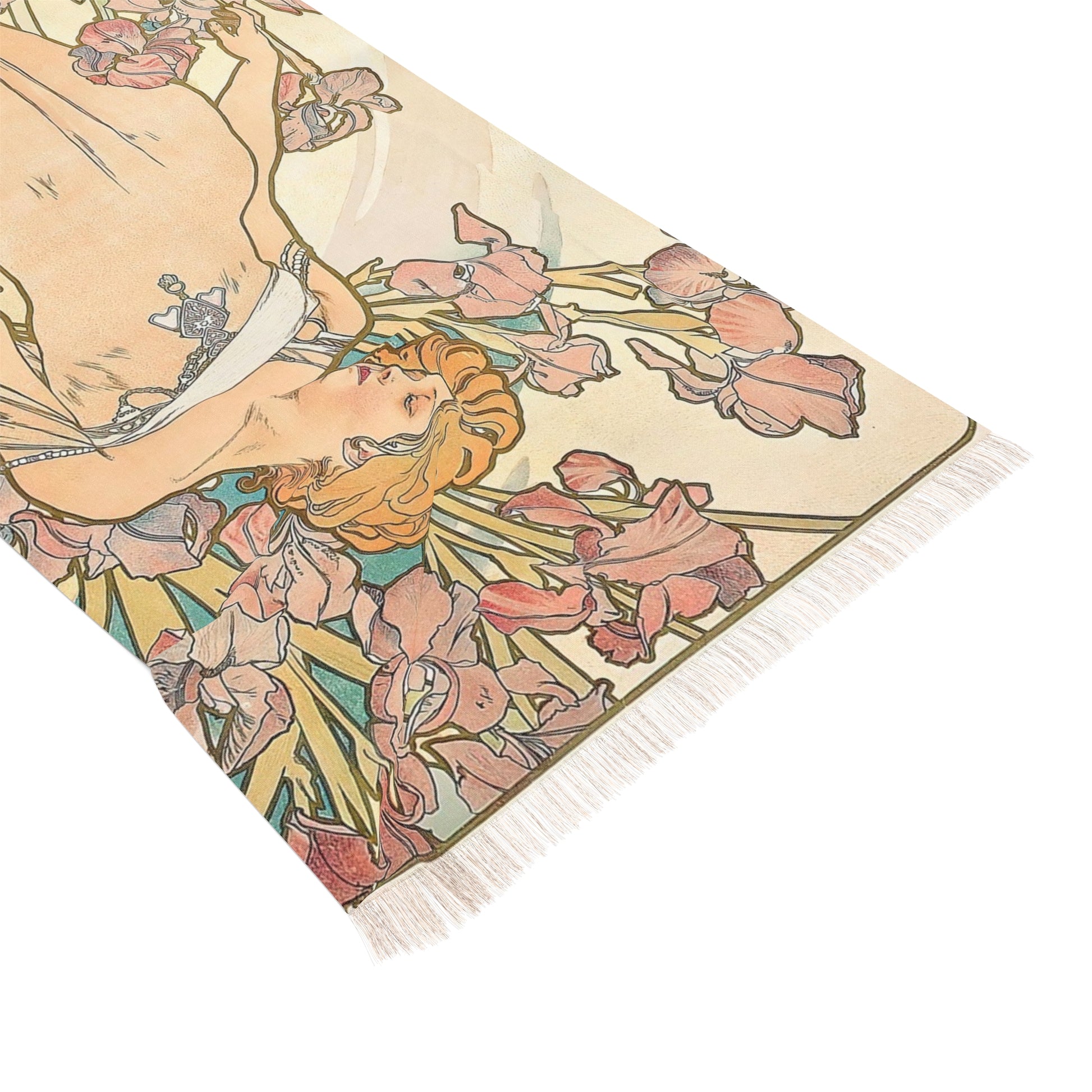 The Iris | Alphonse Mucha Scarf – Art Nouveau Scarf-Quipham Collections