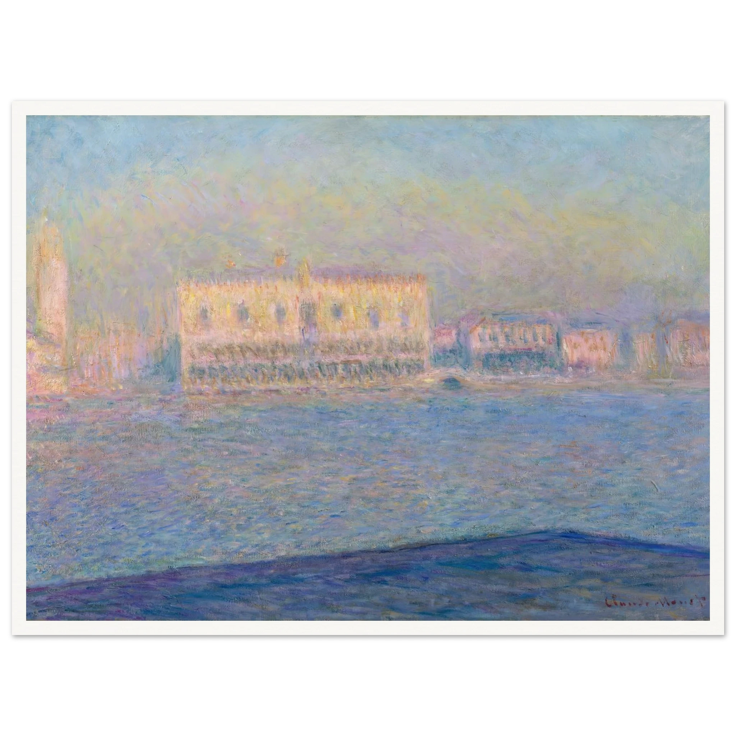 The Doge’s Palace Seen from San Giorgio Maggiore (1908) Art Print | Claude Monet-Quipham Collections