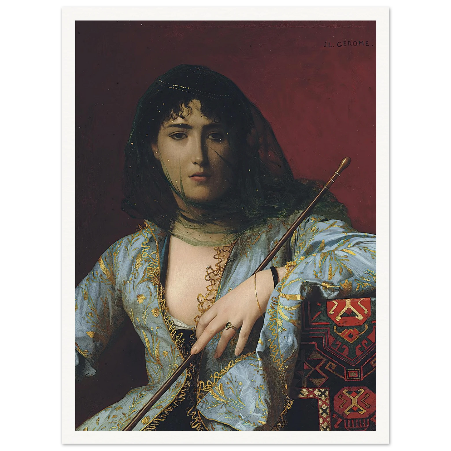 Veiled Circassian Beauty Art Print | Jean Leon Gerome-Quipham Collections
