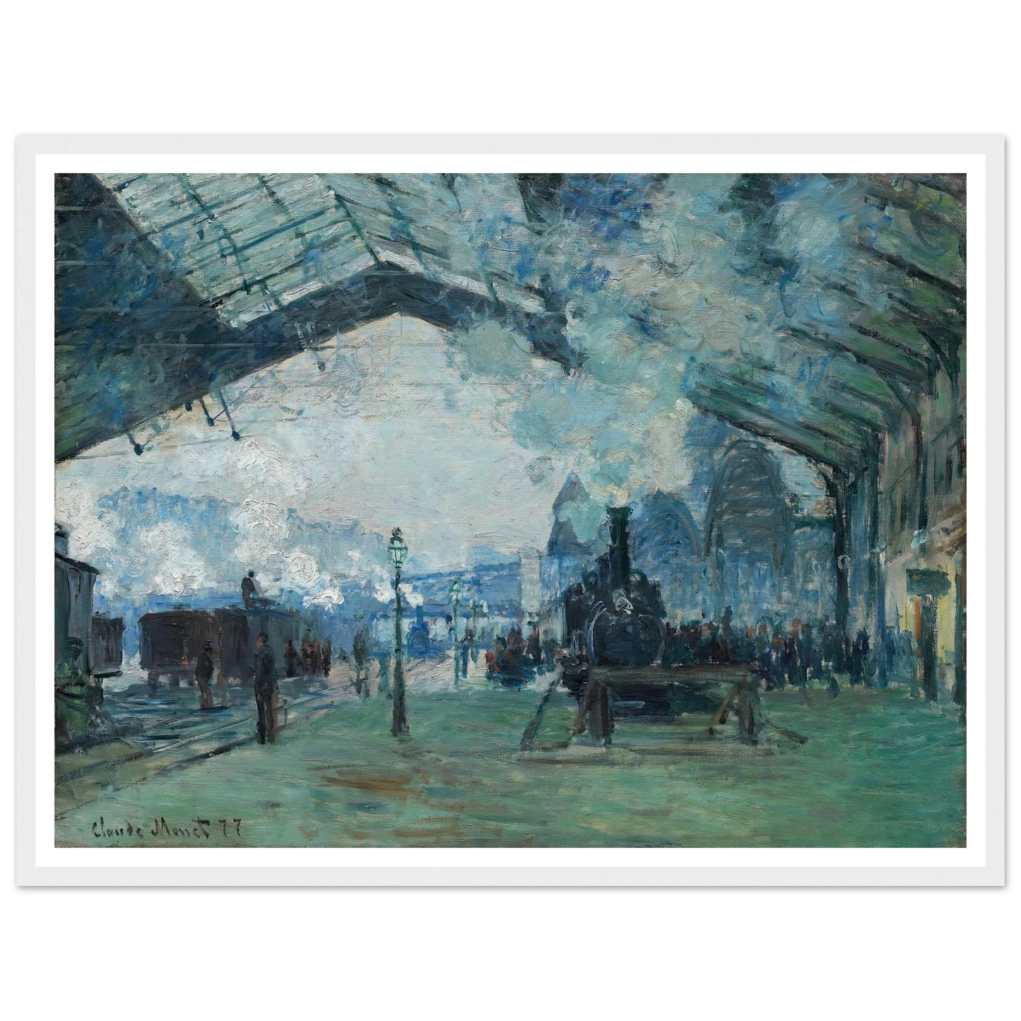 Arrival of the Normandy Train, Gare Saint-Lazare (1877) Art Print | Claude Monet-Quipham Collections