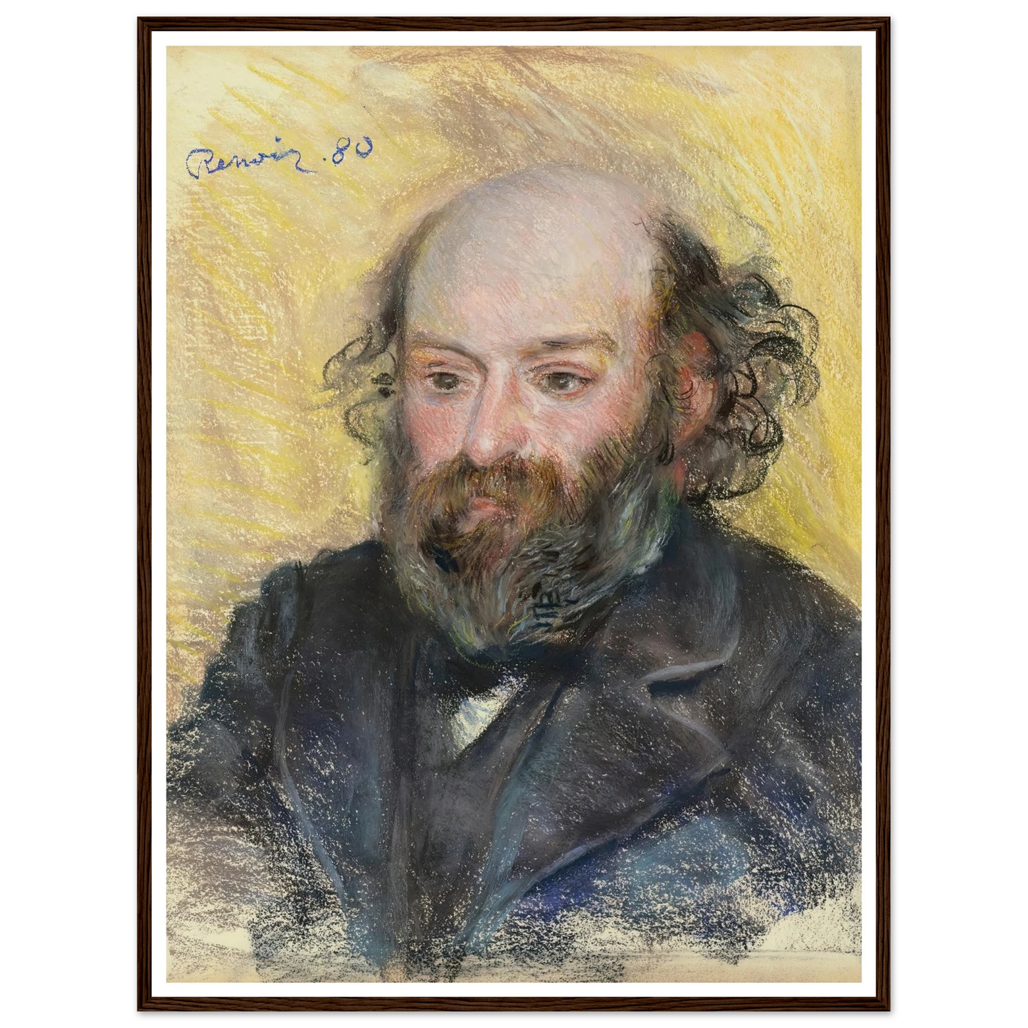 Portrait de Cézanne (1880) Art Print | Pierre Auguste Renoir-Quipham Collections